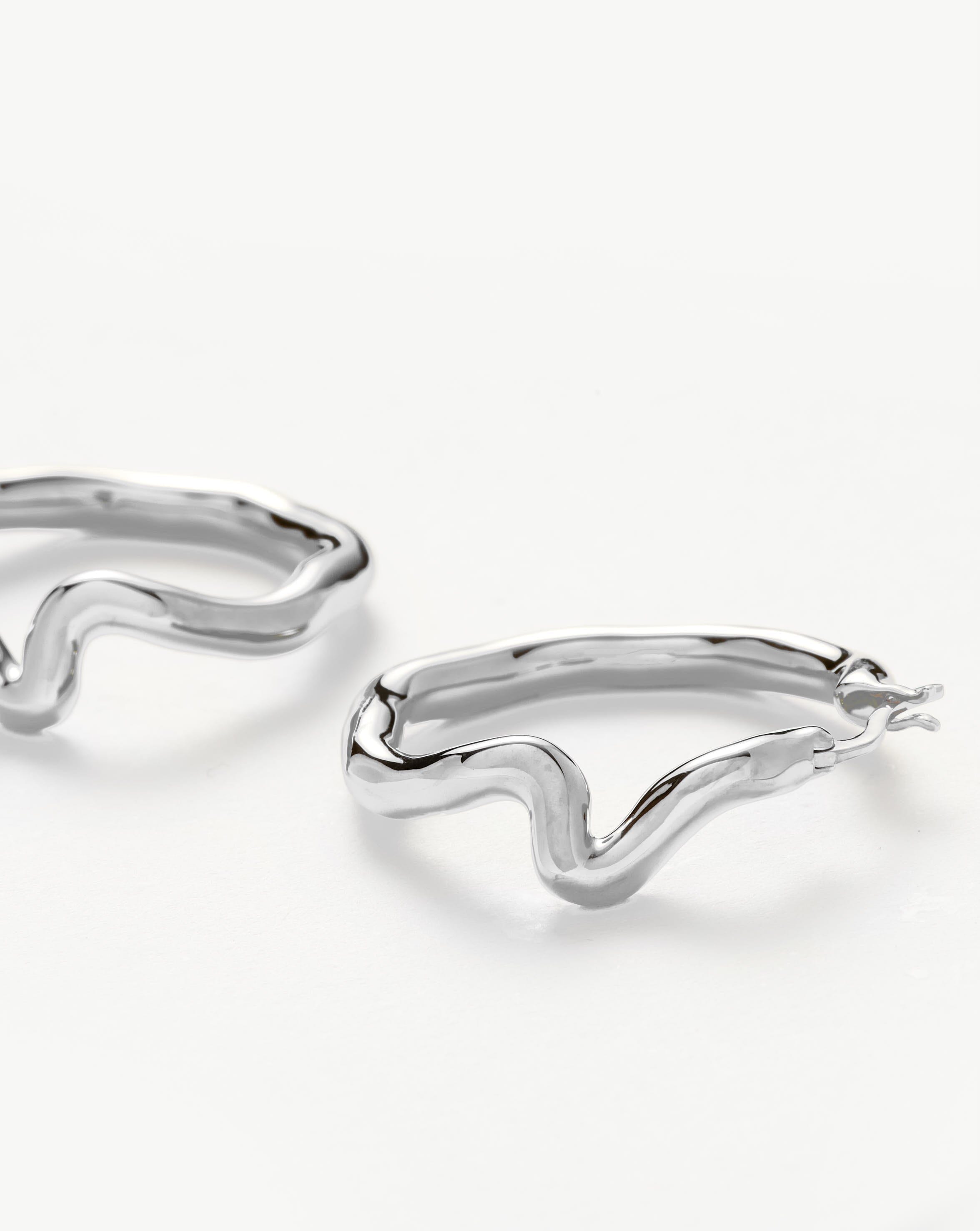 Molten Wave Hoop Earrings Earrings Missoma 