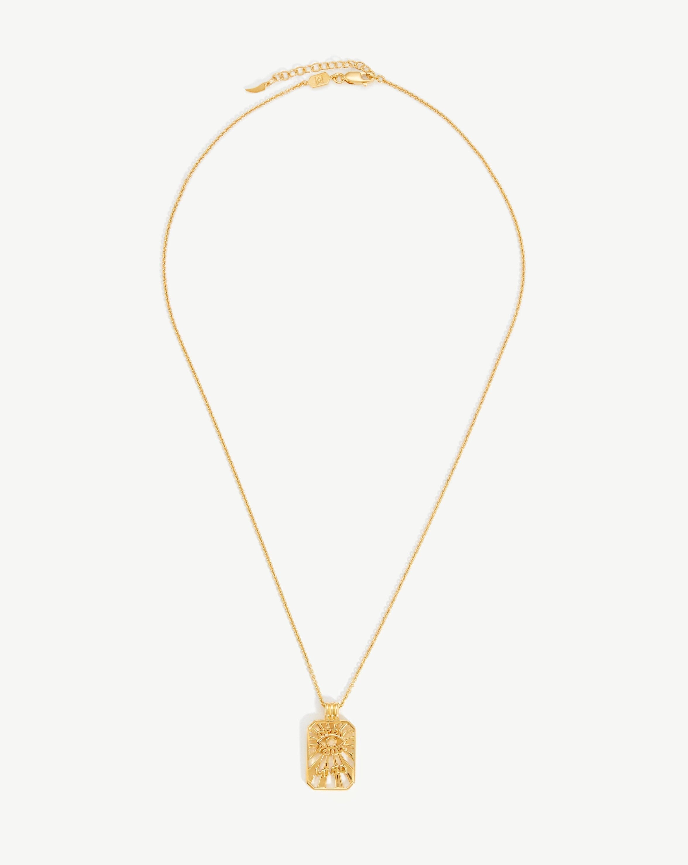 Open Your Mind Tag Pendant Chain Necklace Necklaces Missoma 