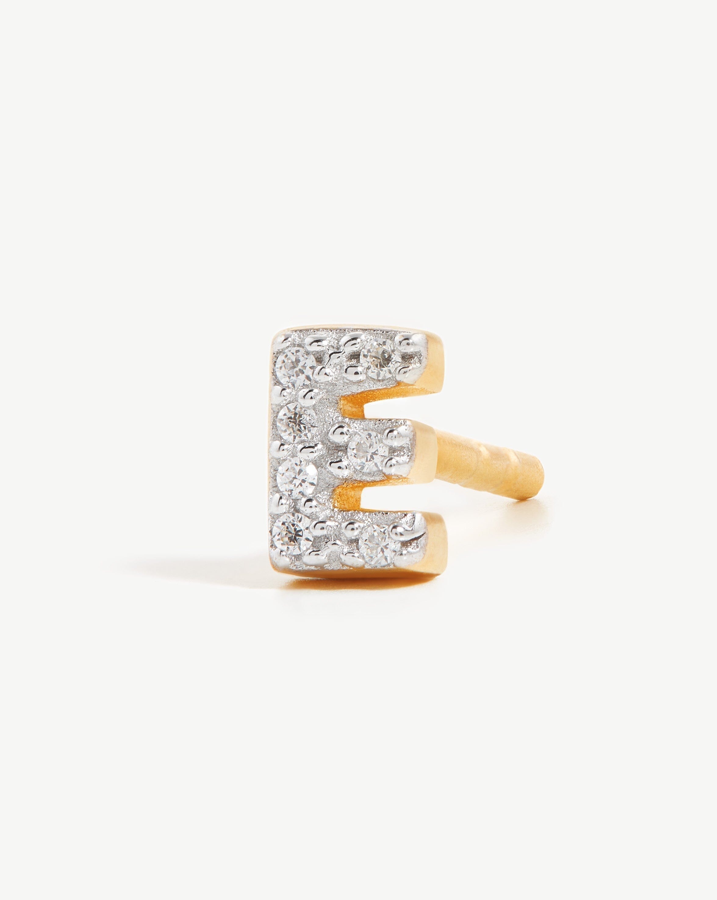 E clearance initial earrings