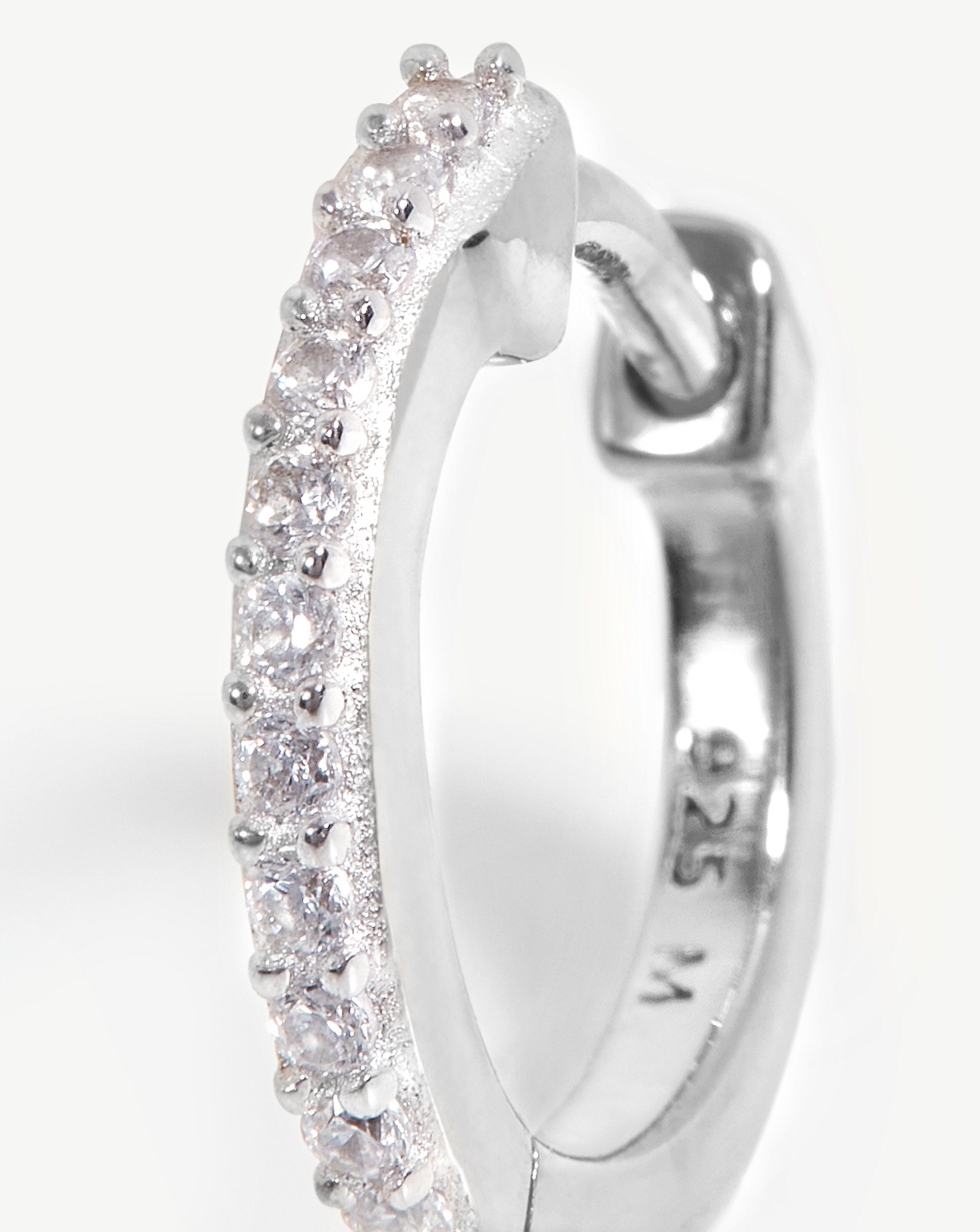 Pave Single Huggie Earrings Missoma 