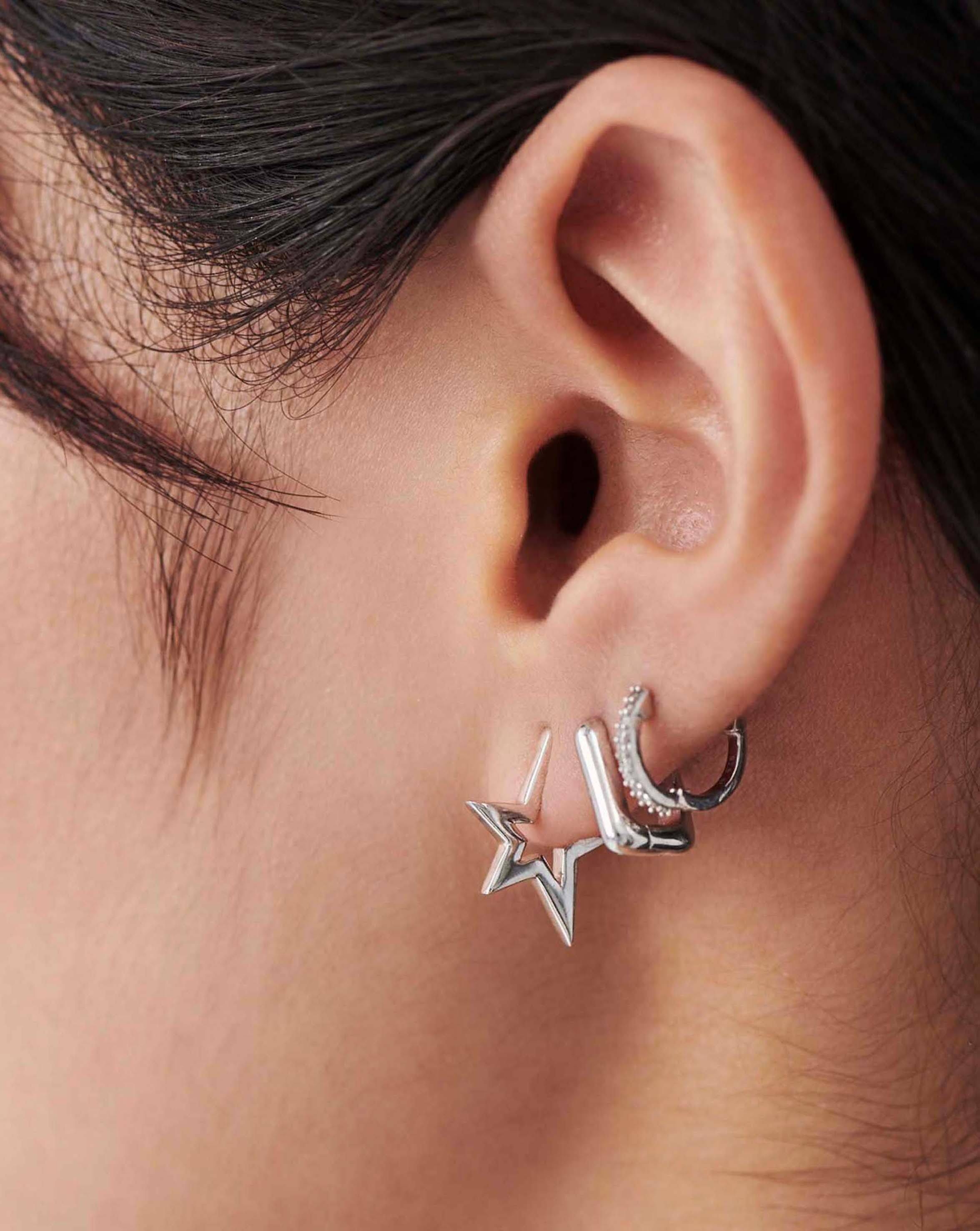 Pave Single Huggie Earrings Missoma 