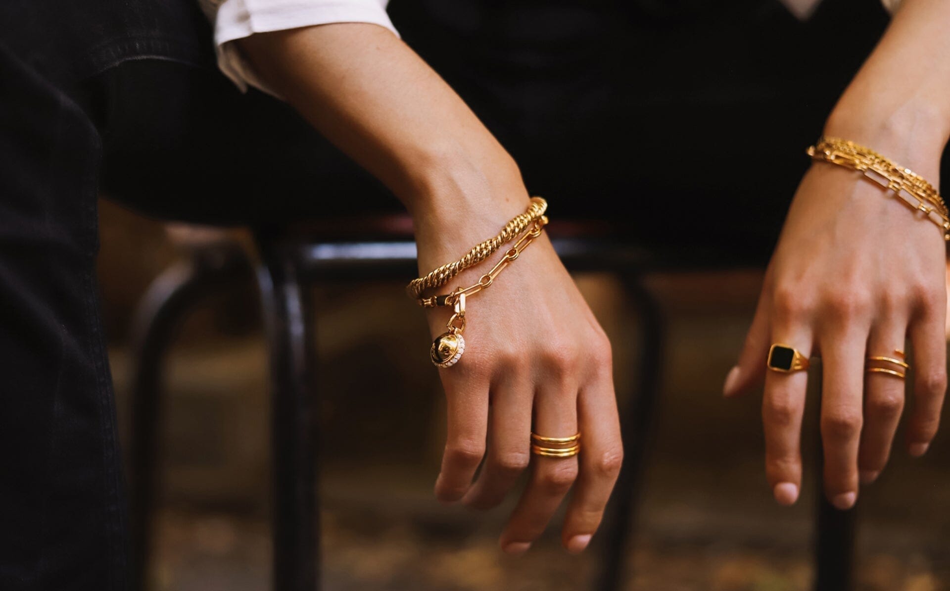 Pave Sphere Pendant Aegis Chain Bracelet Bracelets Missoma 