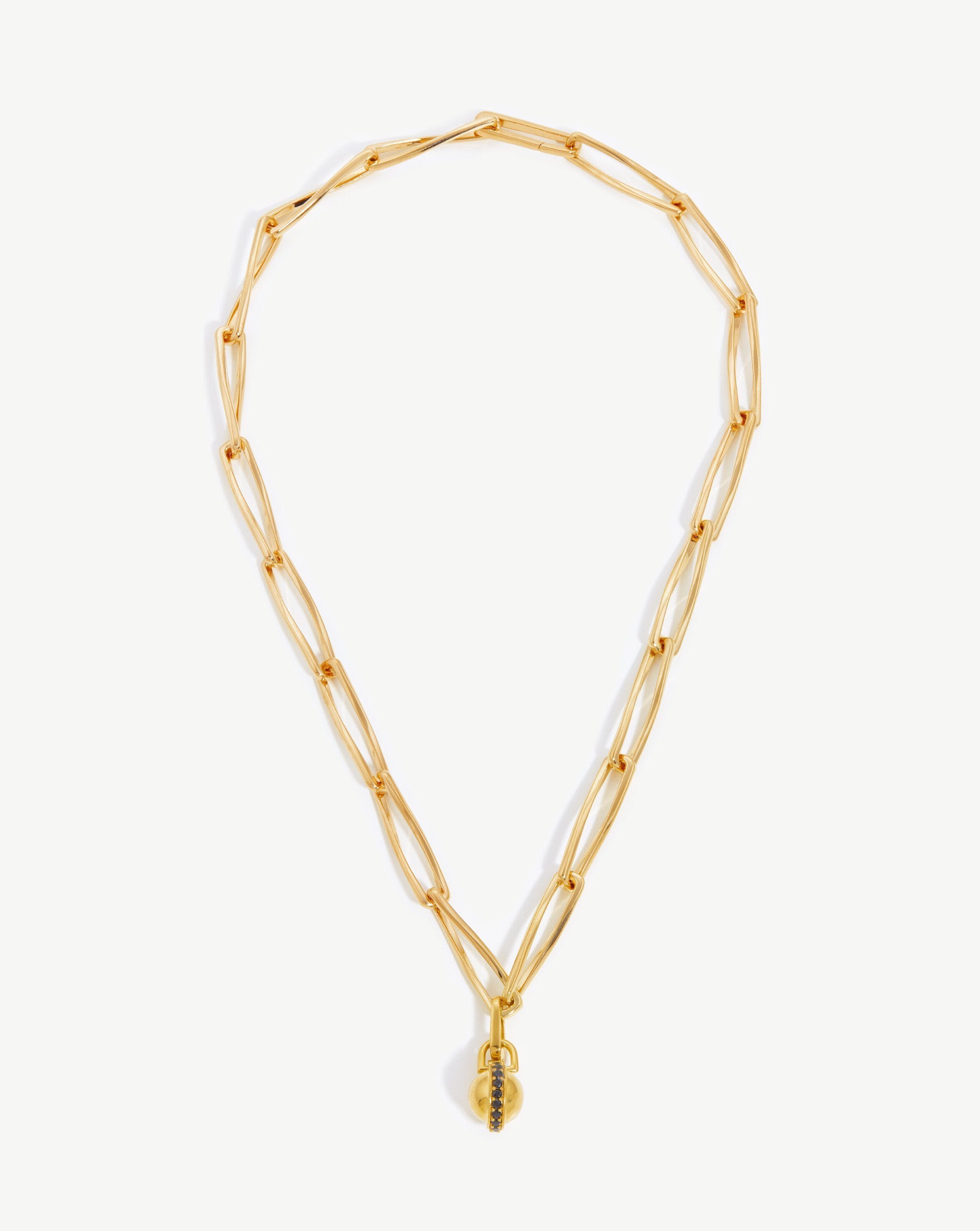 Pave Sphere Twisted Link Chain Necklace Necklaces Missoma 