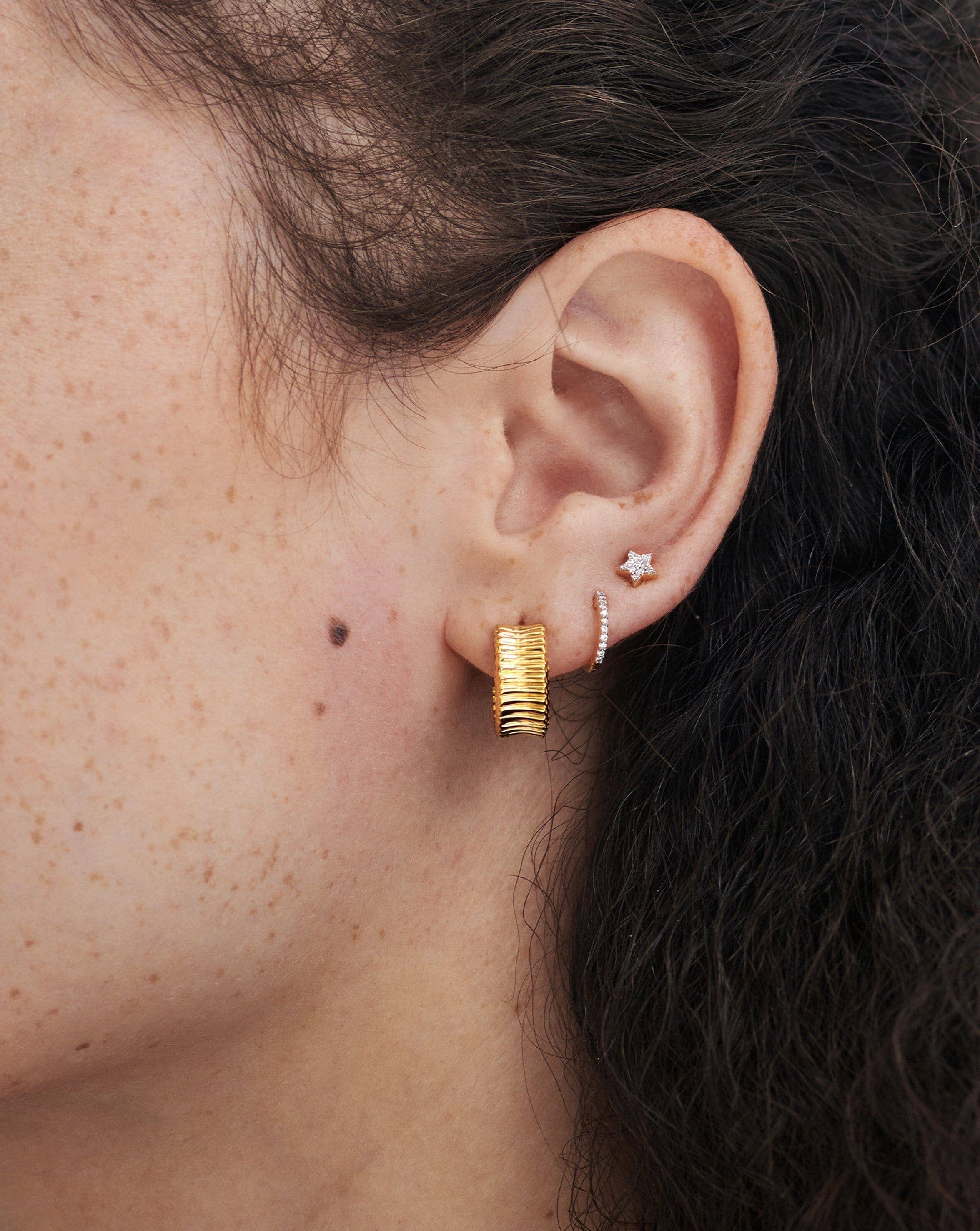 Pave Star Moon Stud Earrings Earrings Missoma 