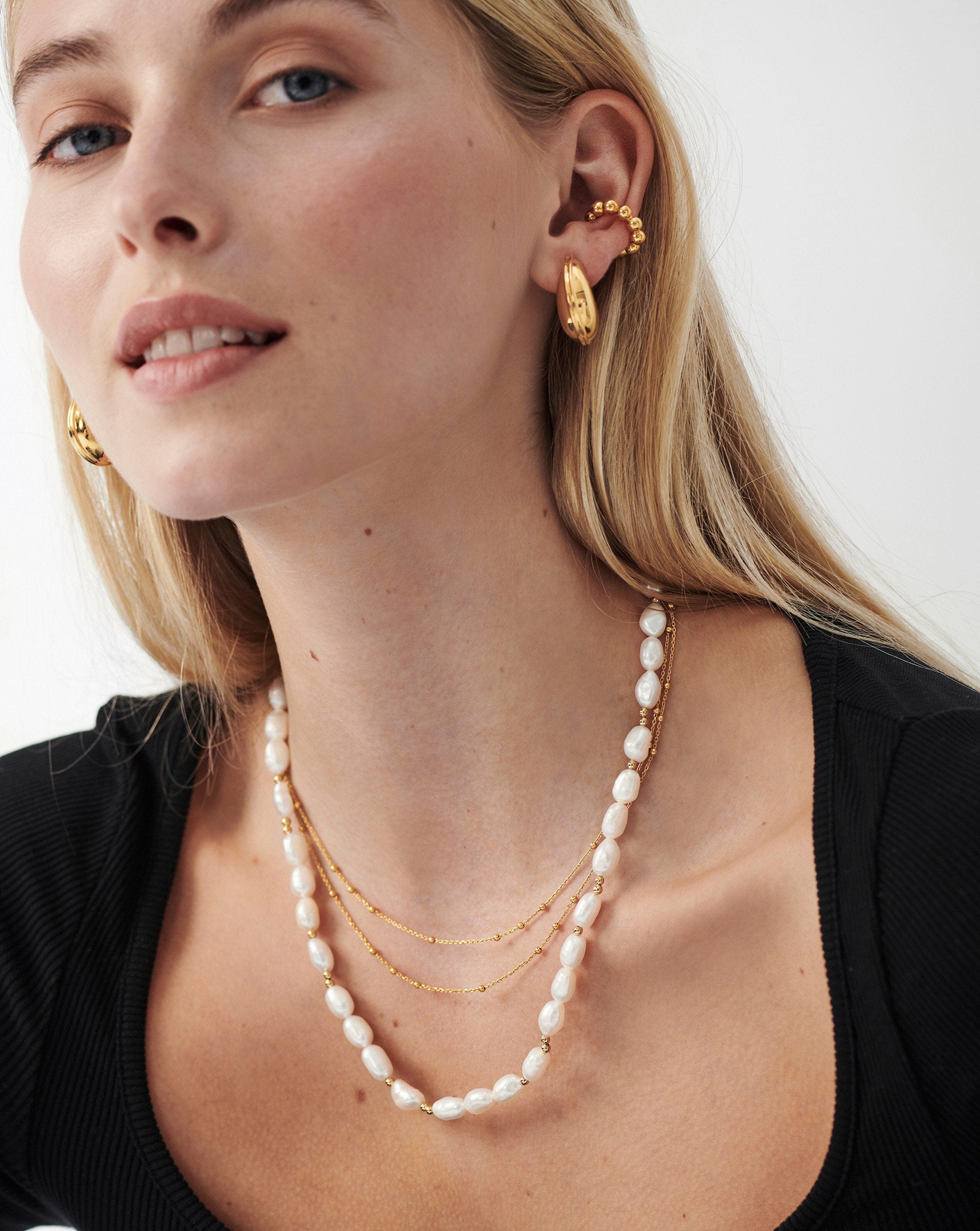 Pearl Beaded Necklace | 18ct Gold Plated/Pearl Necklaces Missoma 