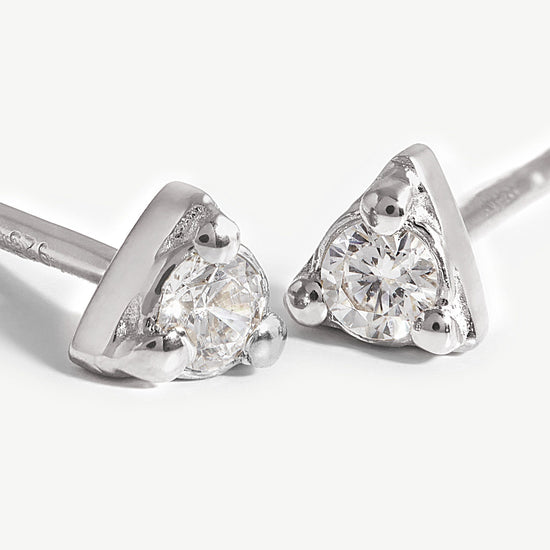 Prism Stud Earrings | Sterling Silver/Cubic Zirconia Earrings Missoma 
