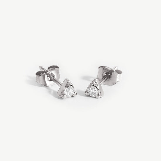 Prism Stud Earrings | Sterling Silver/Cubic Zirconia Earrings Missoma 