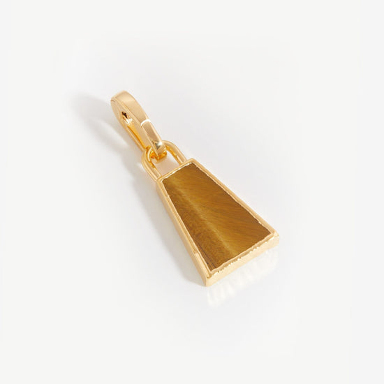 Pyramid Clip-On Pendant | 18ct Gold Plated Vermeil/Tiger's Eye Charms & Pendants Missoma 