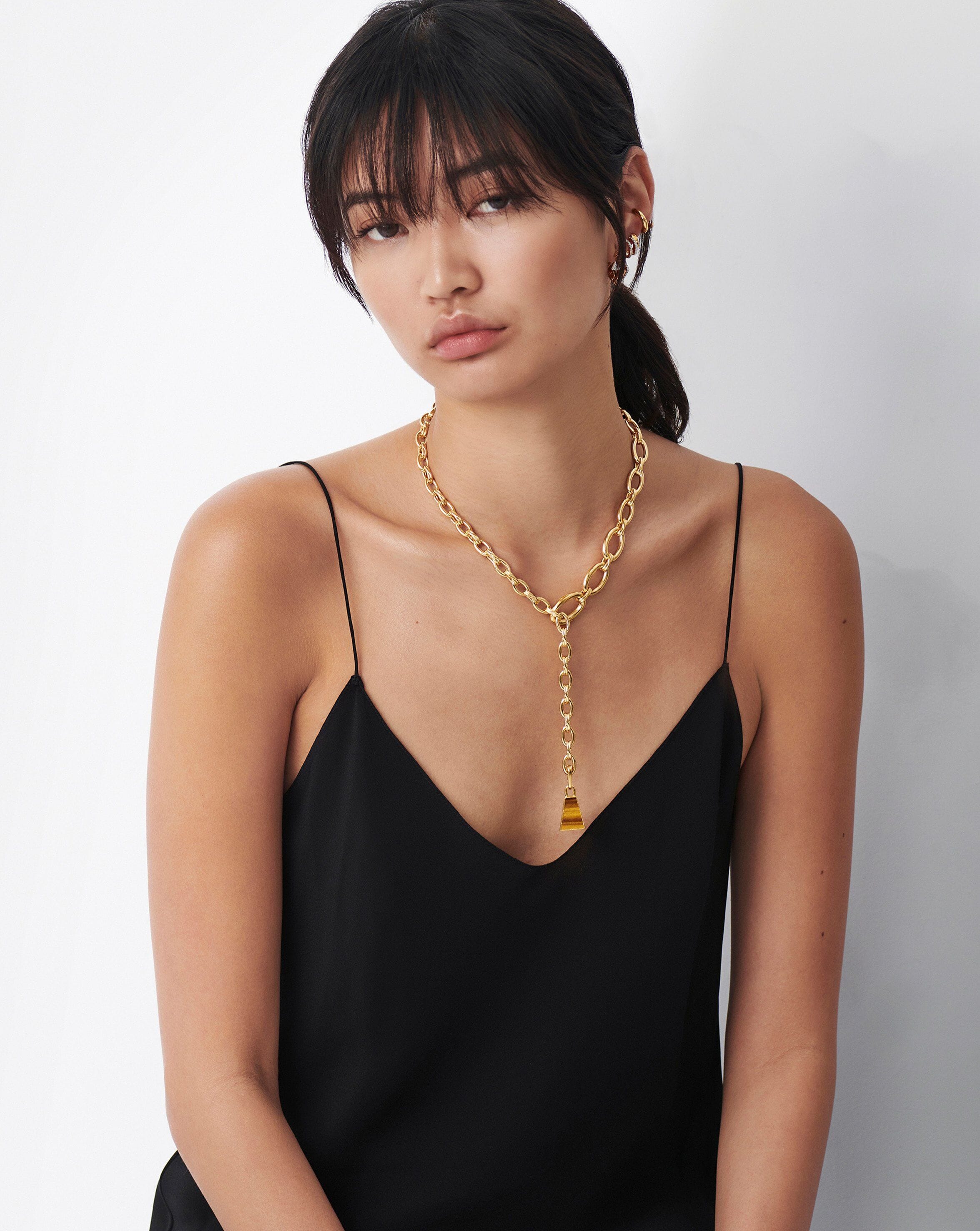 Pyramid Lariat Chain Necklace Necklaces Missoma 