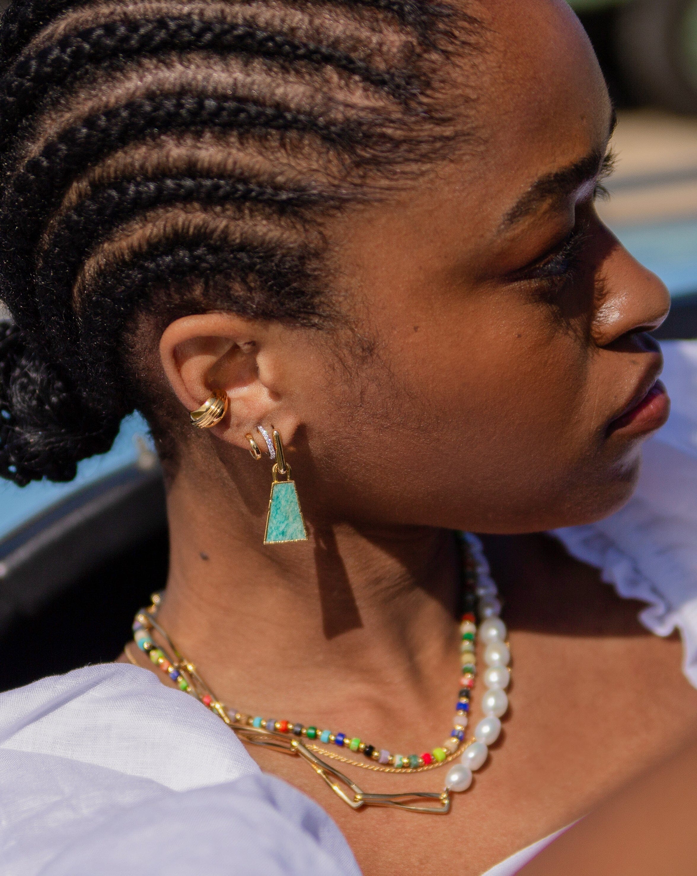 Pyramid Single Ovate Earring Earrings Missoma 
