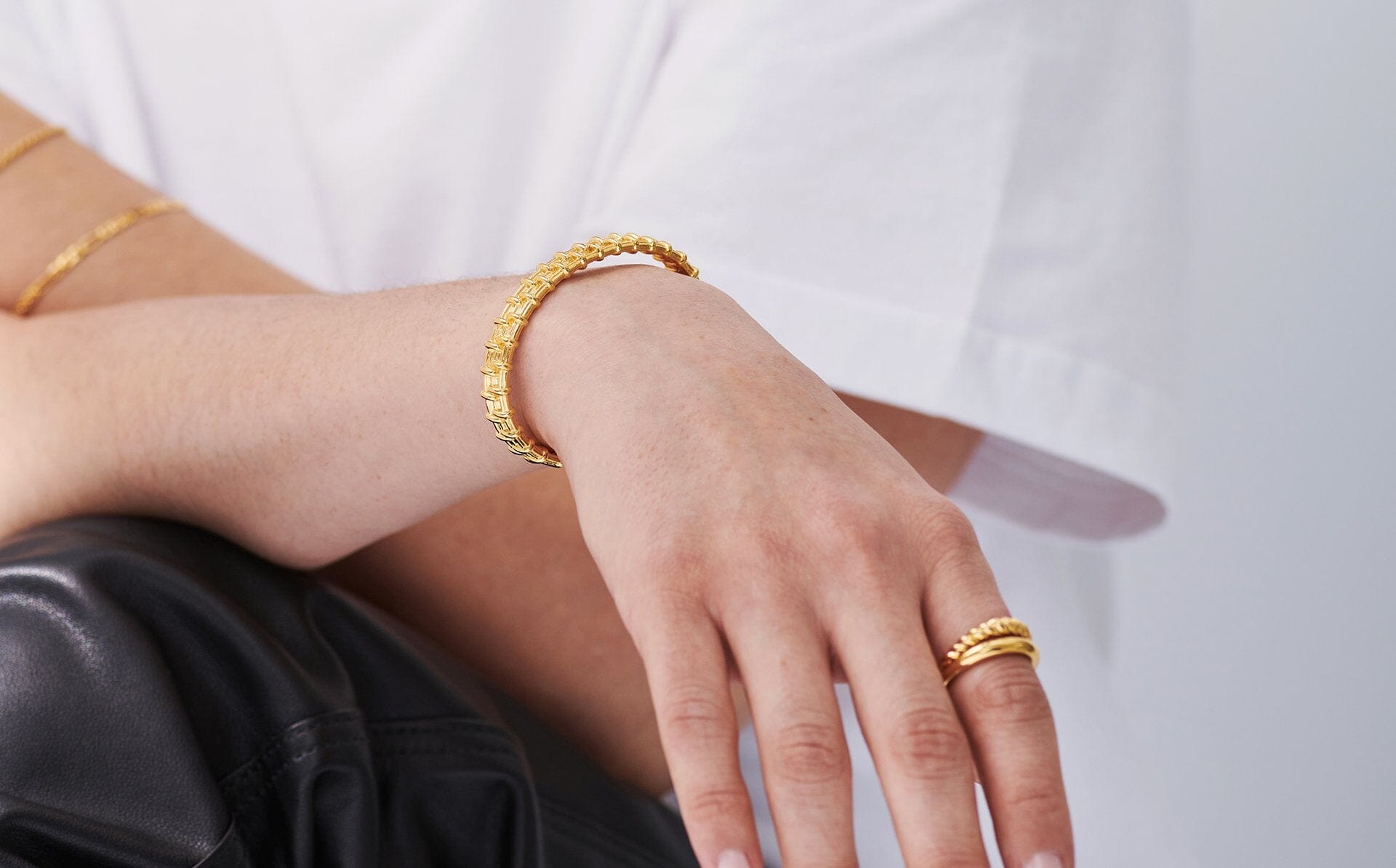 Raffia Cuff Bracelet | 18ct Gold Plated Bracelets Missoma 