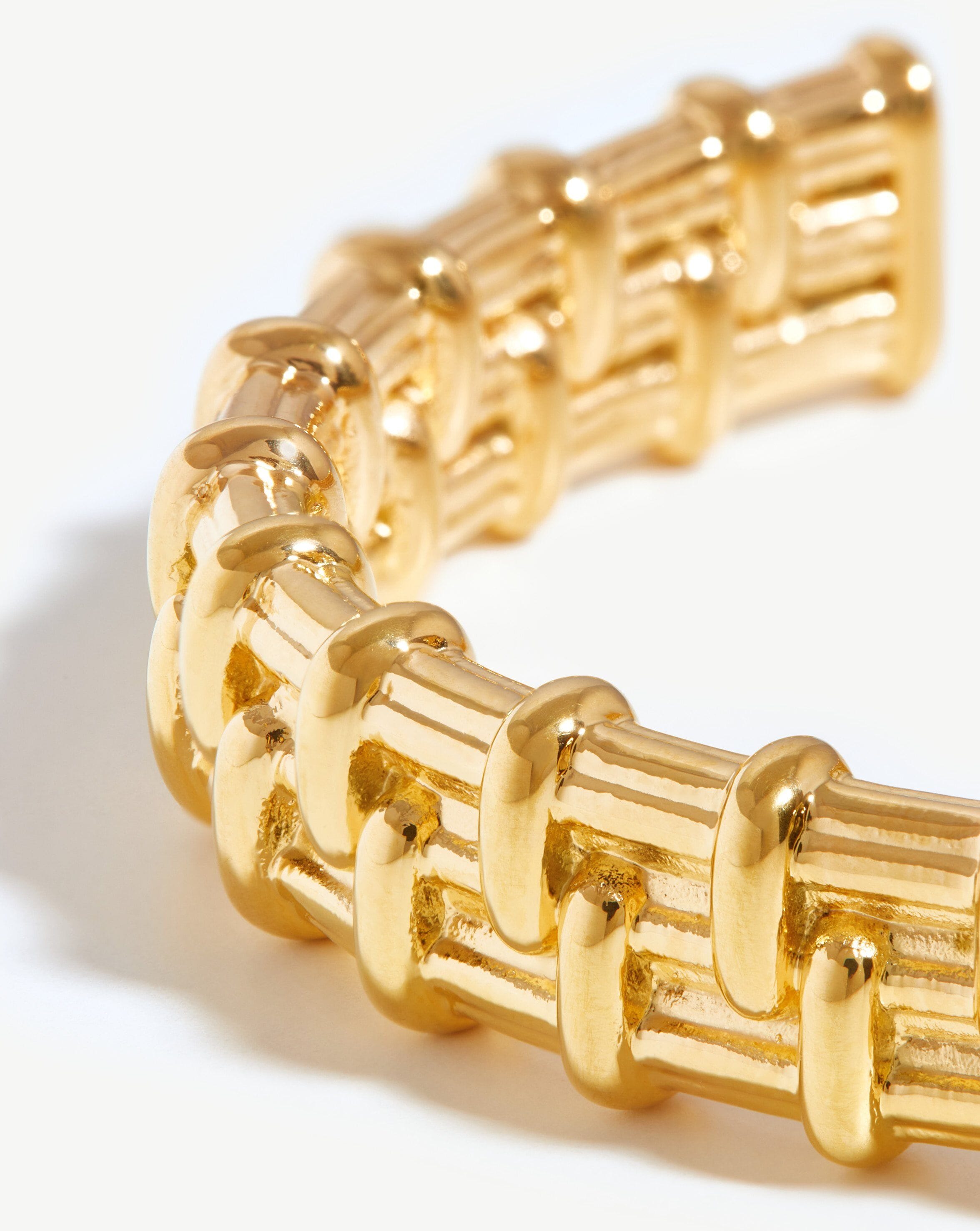 Raffia Cuff Bracelet | 18ct Gold Plated Bracelets Missoma 