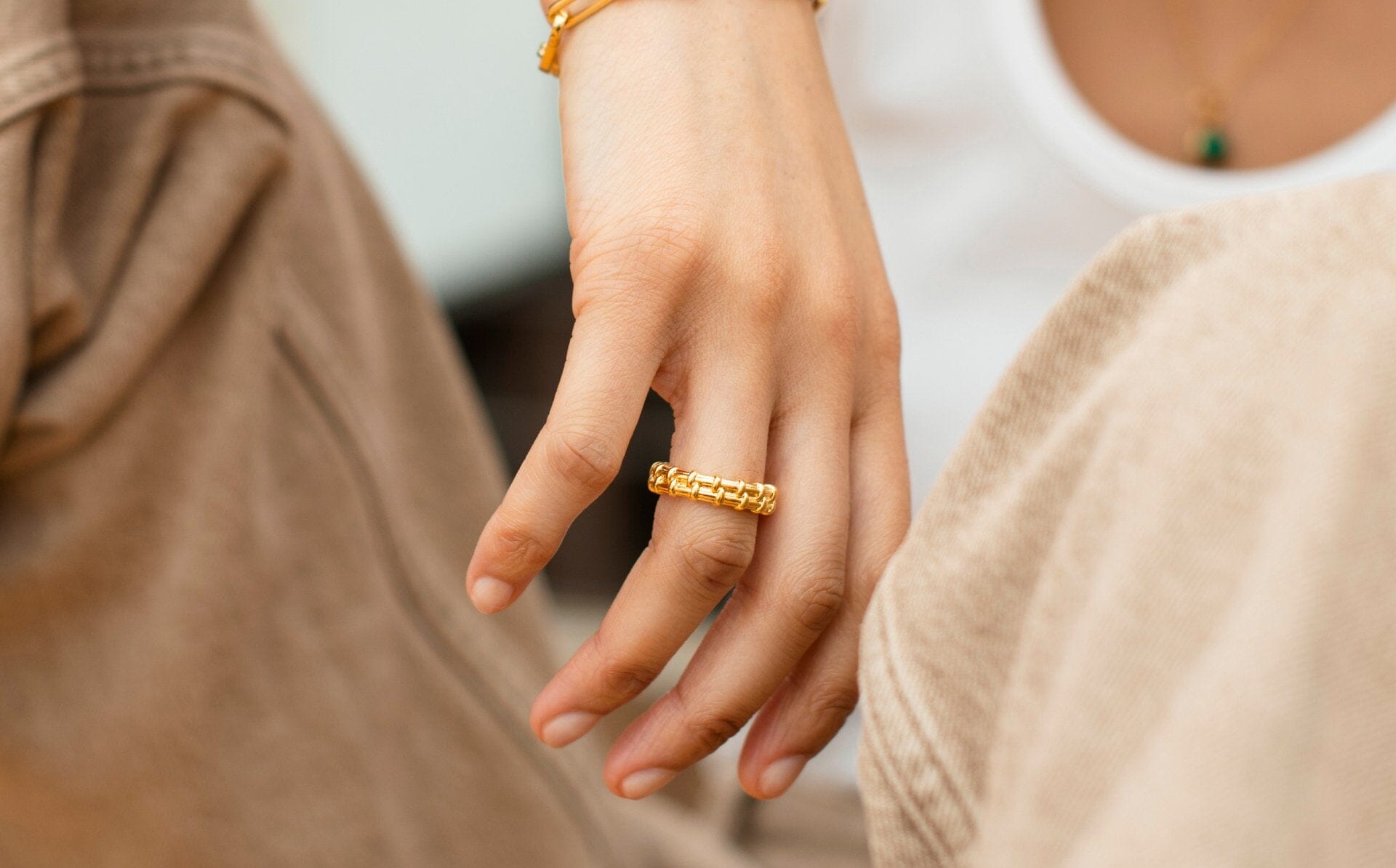 Raffia Ring | 18ct Gold Plated Rings Missoma 