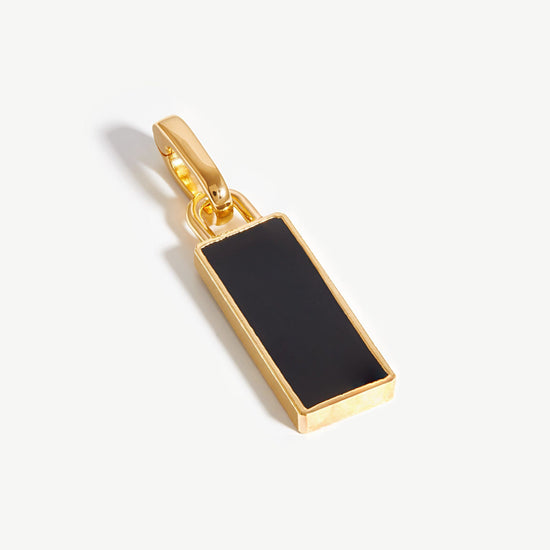 Rectangle Clip-on Pendant Charms & Pendants Missoma 18ct Gold Plated/Black Onyx 
