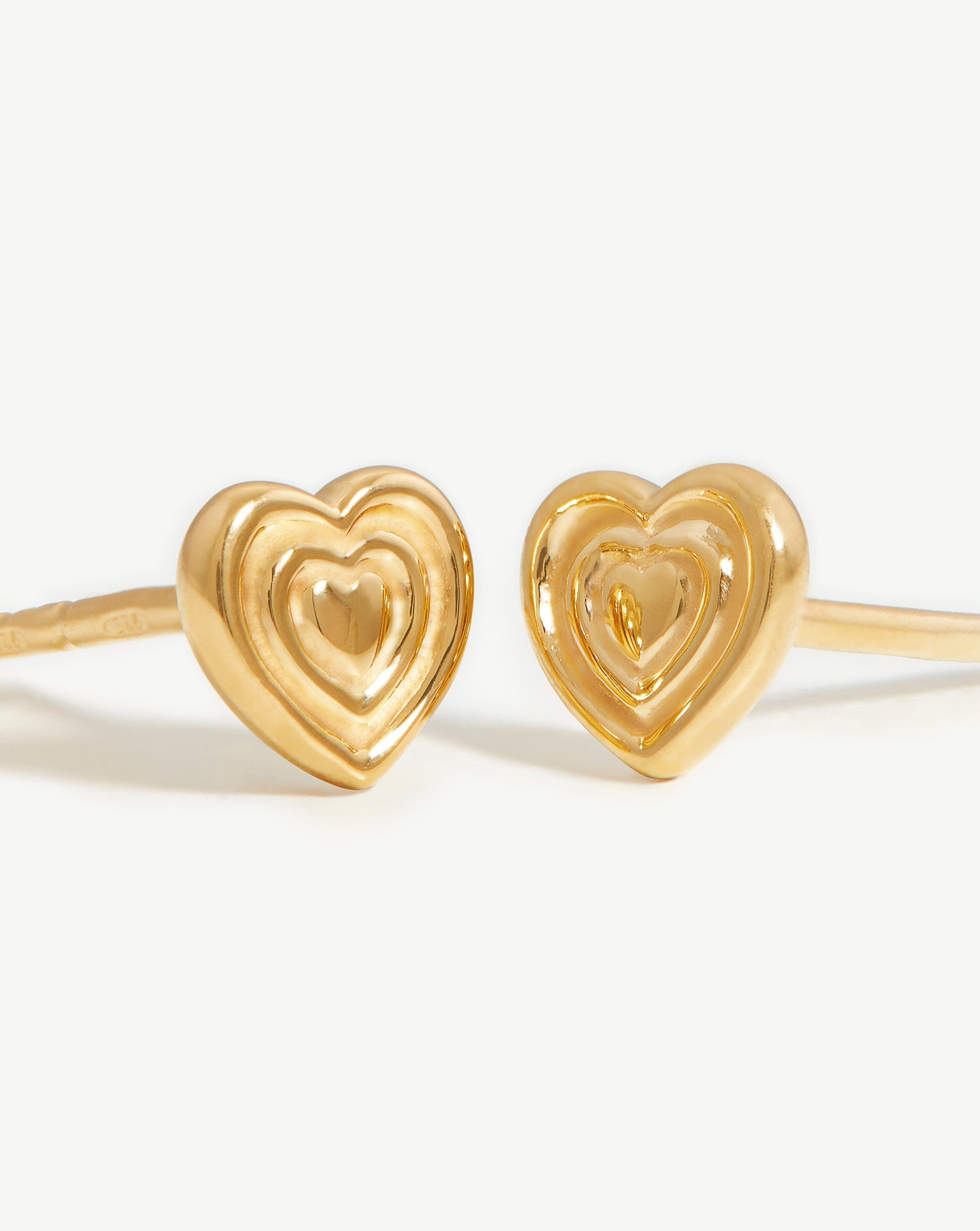 Ridge Heart Stud Earrings Earrings Missoma 