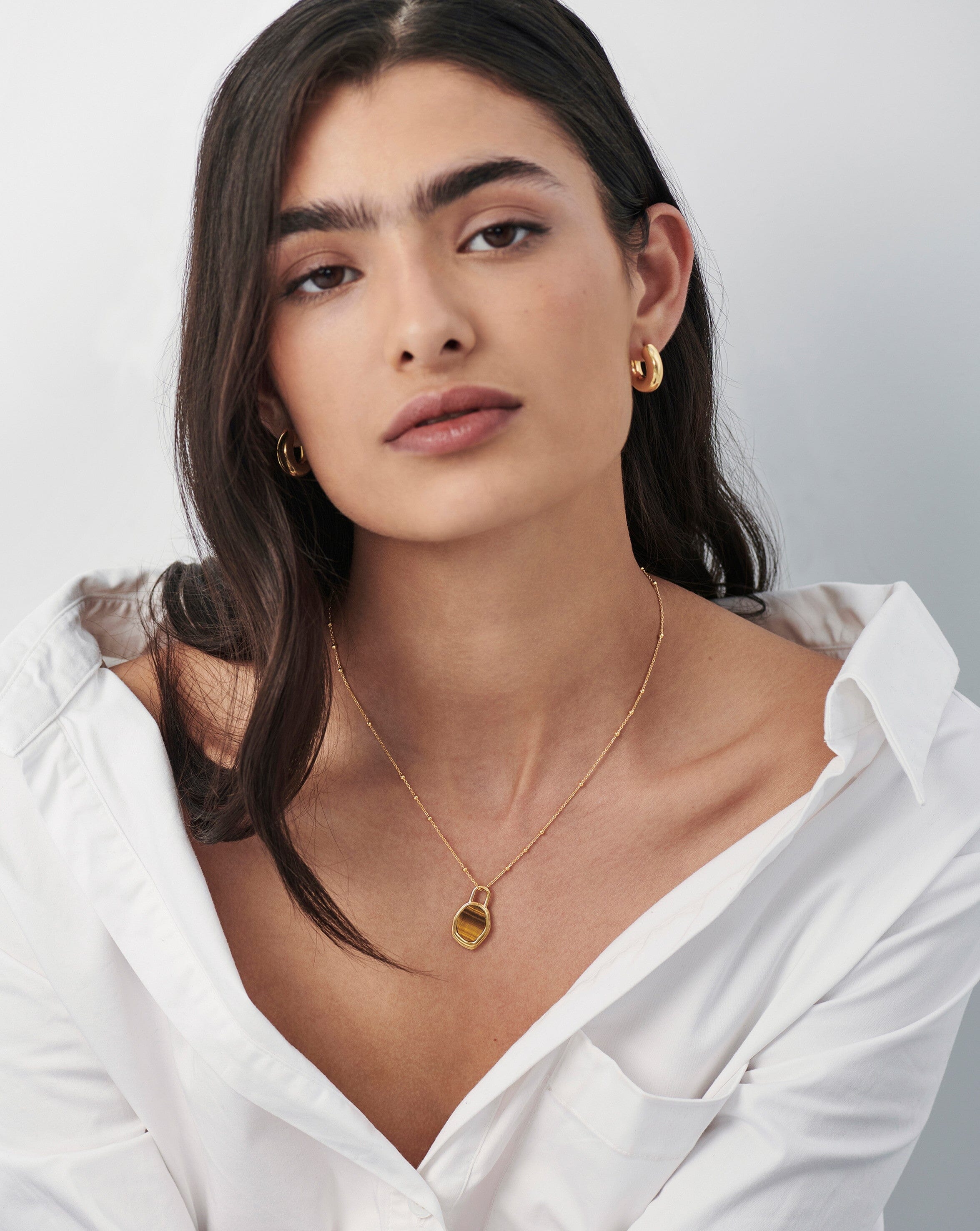 Ridge Pendant Chain Necklace Necklaces Missoma 
