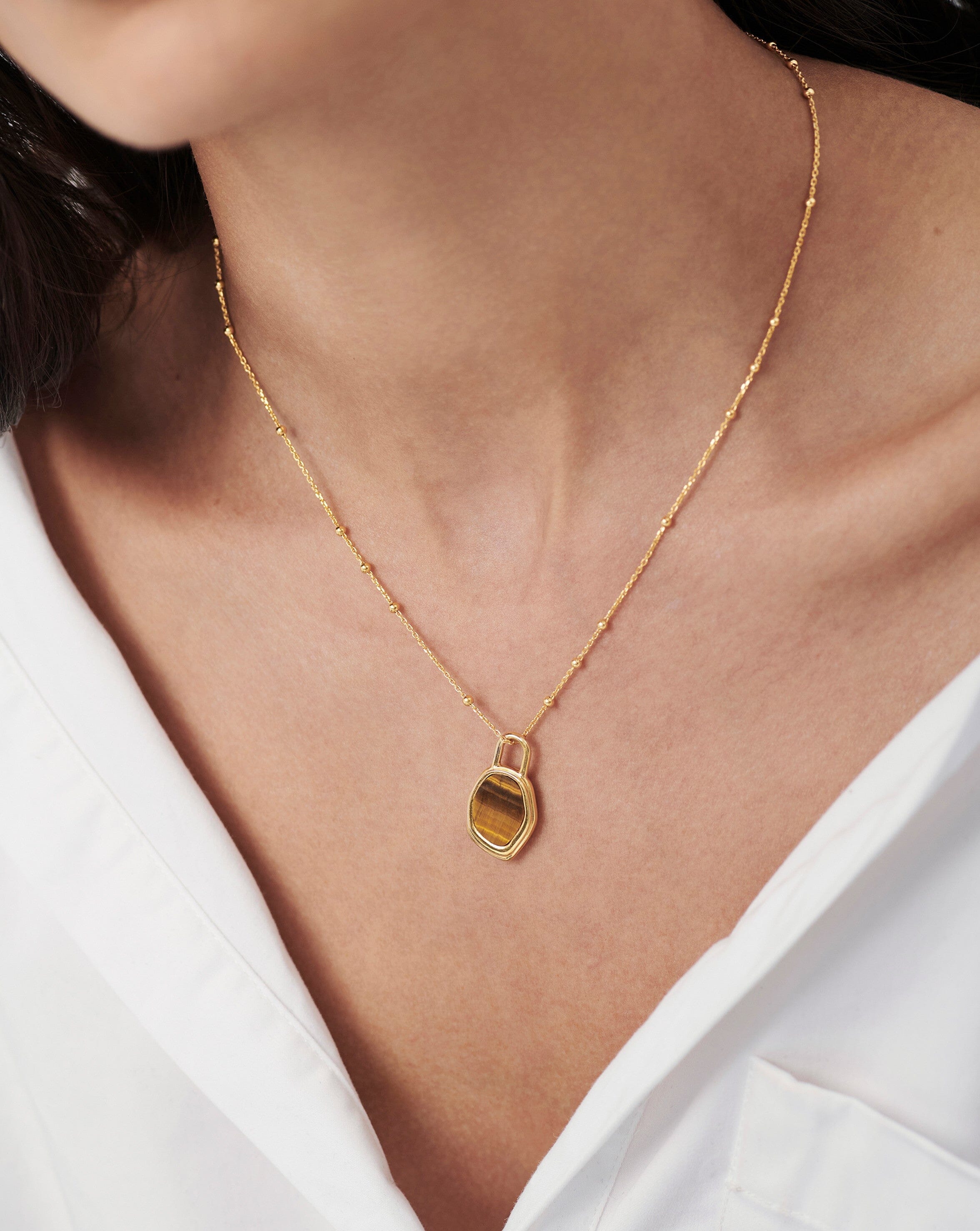 Ridge Pendant Chain Necklace Necklaces Missoma 