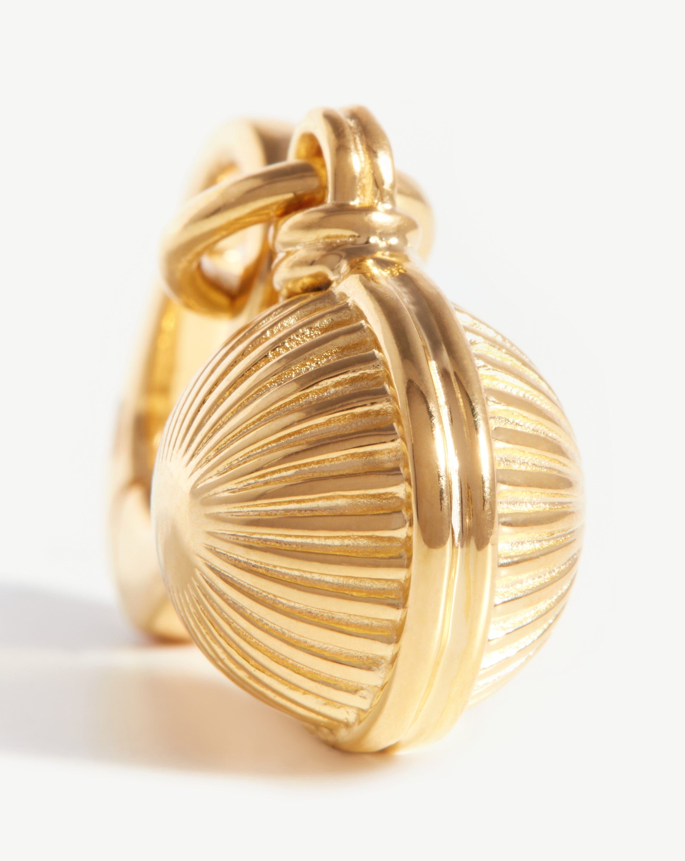 Ridge Sphere Clip-On Pendant | 18ct Gold Plated Charms & Pendants Missoma 