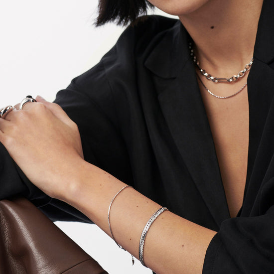 Savi Asymmetric Square Snake Chain Bracelet Bracelets Missoma 