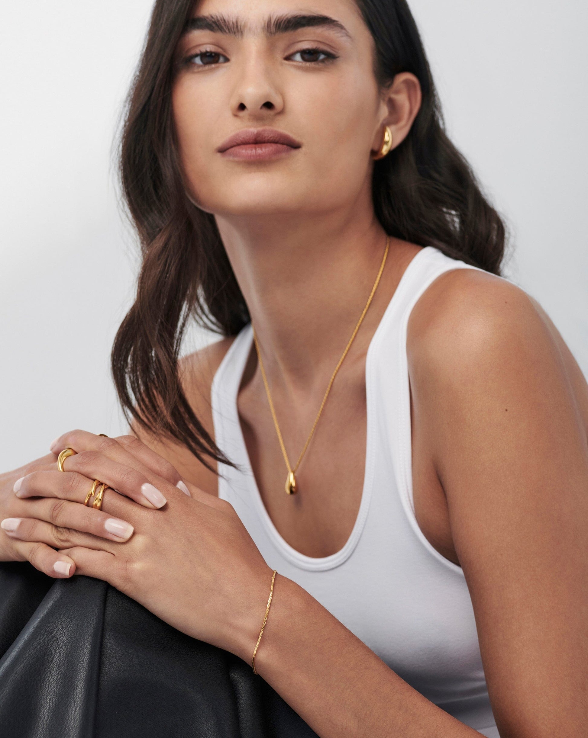 Savi Asymmetric Square Snake Chain Bracelet Bracelets Missoma 
