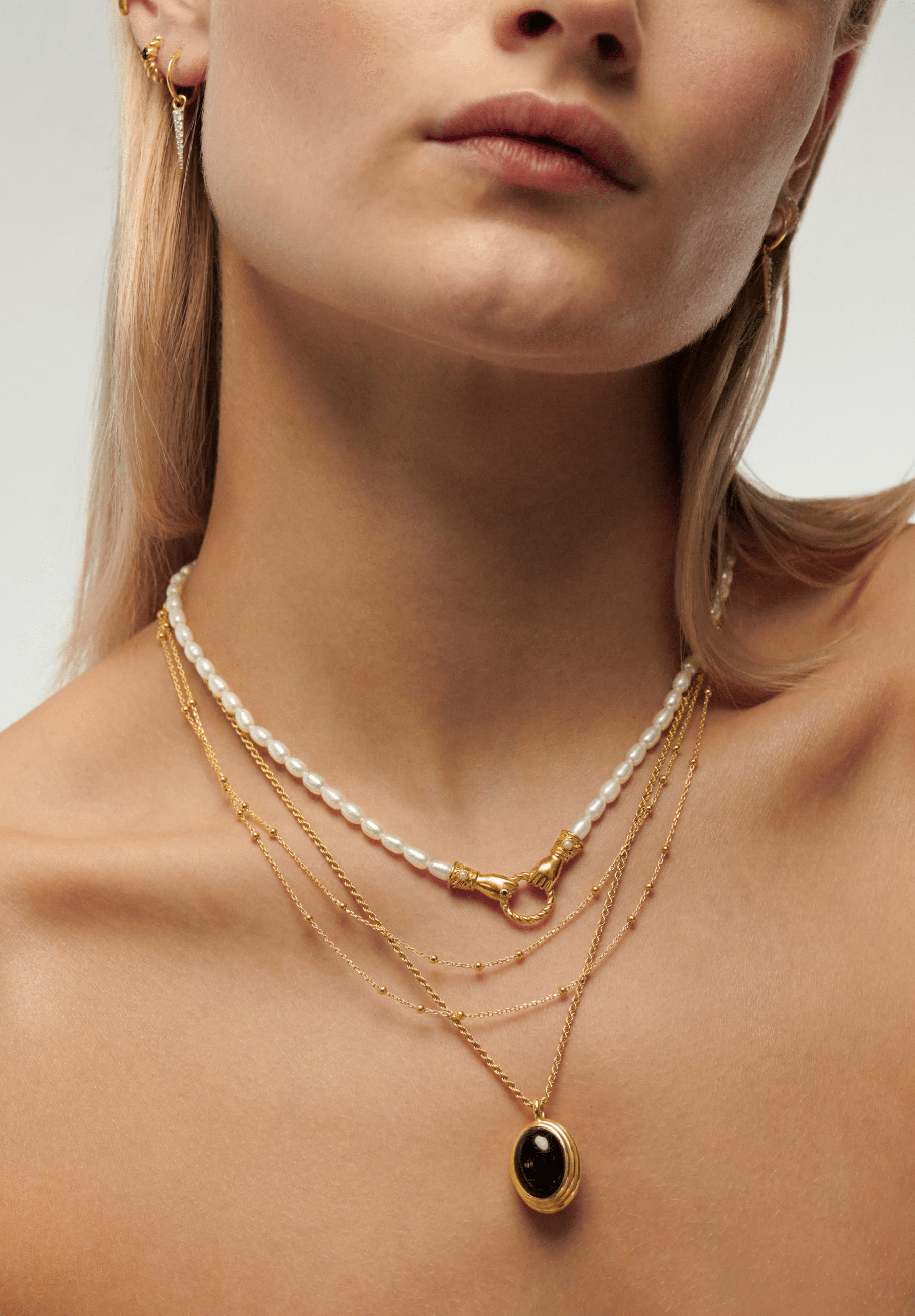 Oval gem deals necklace