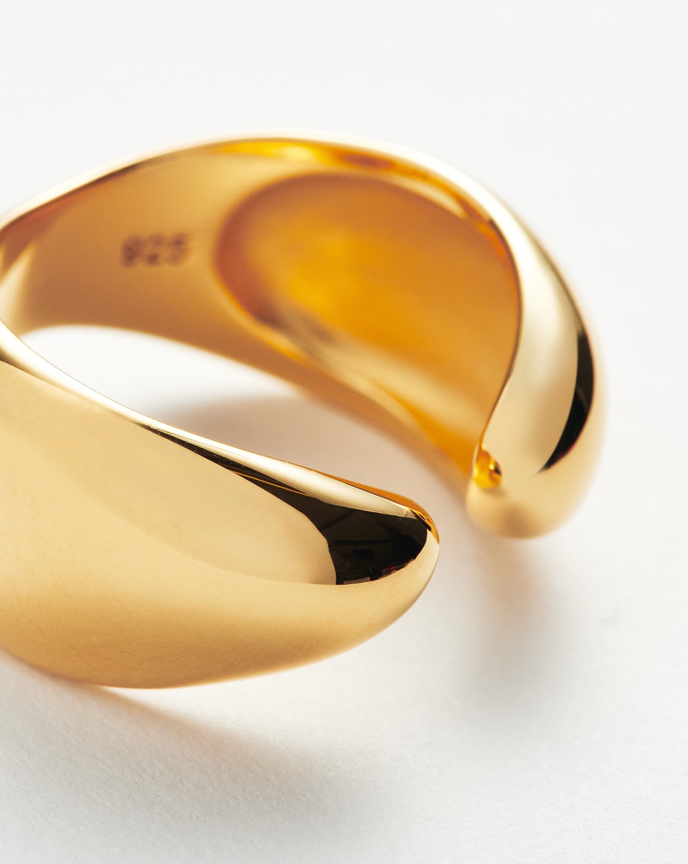 Savi Sculptural Open Stacking Ring | 18ct Gold Plated Vermeil Rings Missoma 