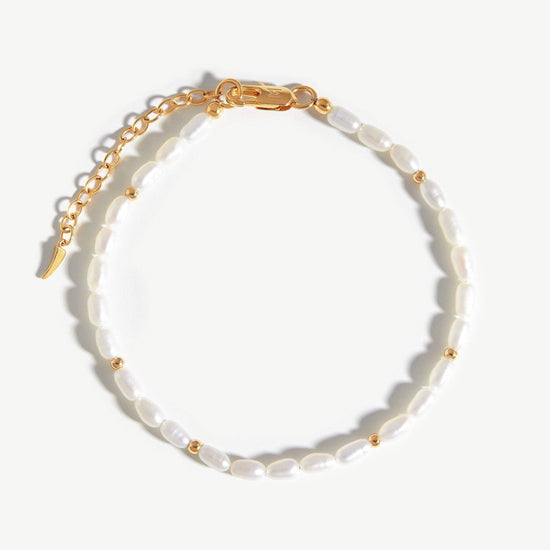 Seed Pearl Beaded Anklet Anklets Missoma 
