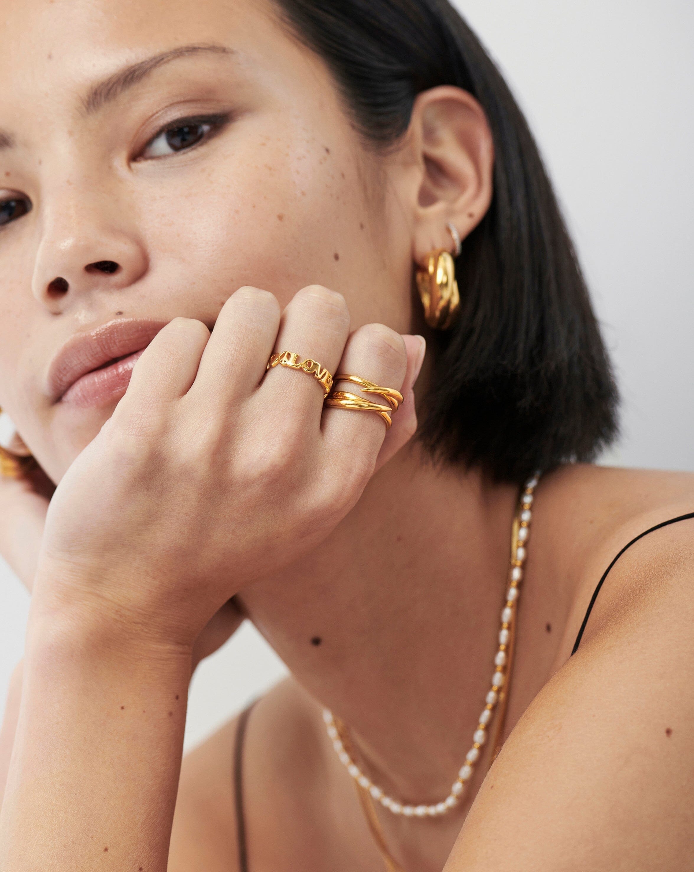 Share the Love Stacking Ring | 18ct Gold Plated Vermeil Rings Missoma 