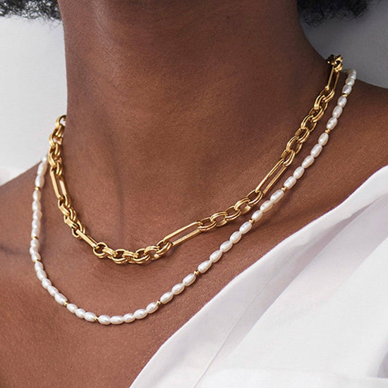 Short Seed Pearl Beaded Necklace | 18ct Gold Plated/Pearl Necklaces Missoma 
