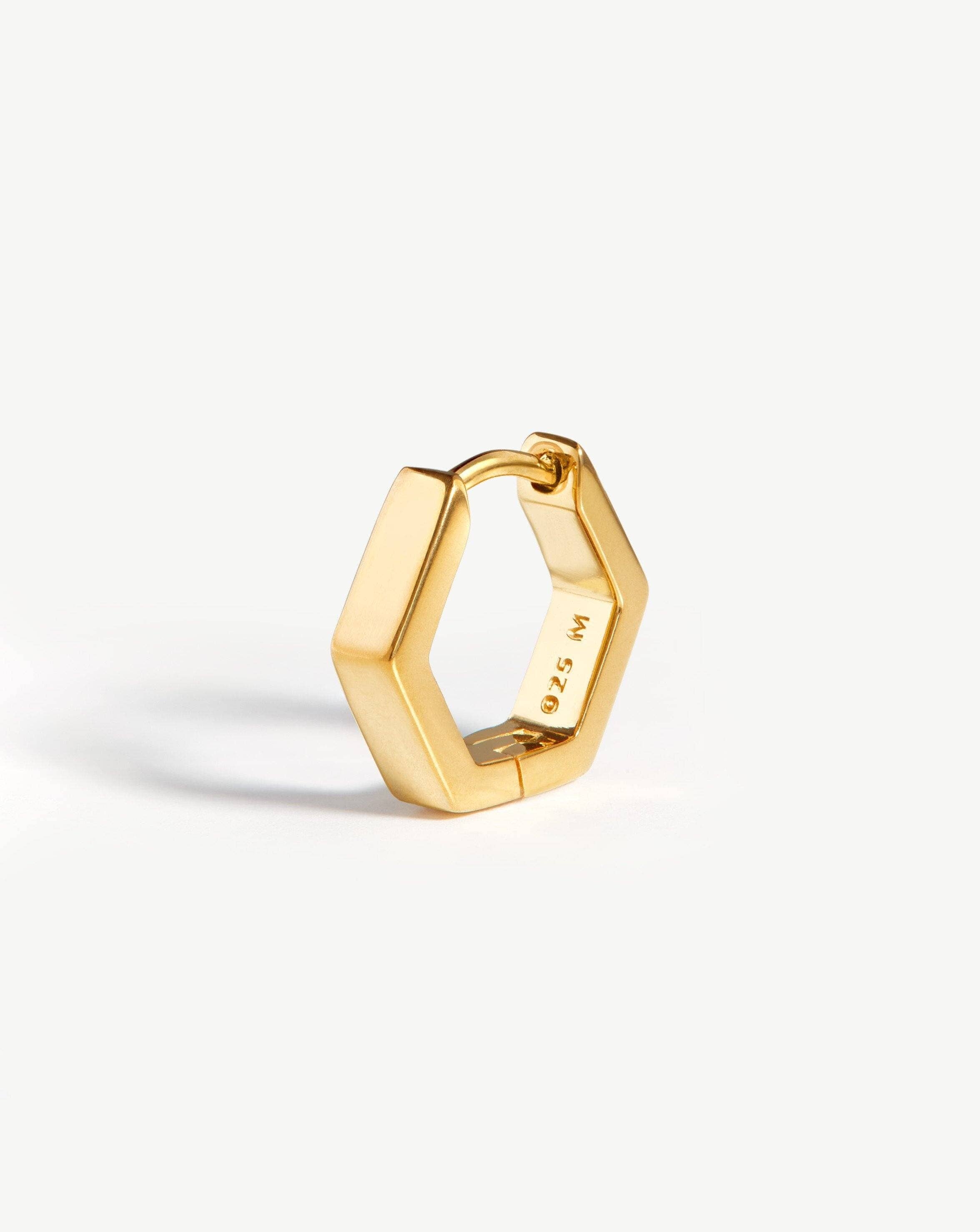 Single Chubby Hex Huggie Earrings Missoma 