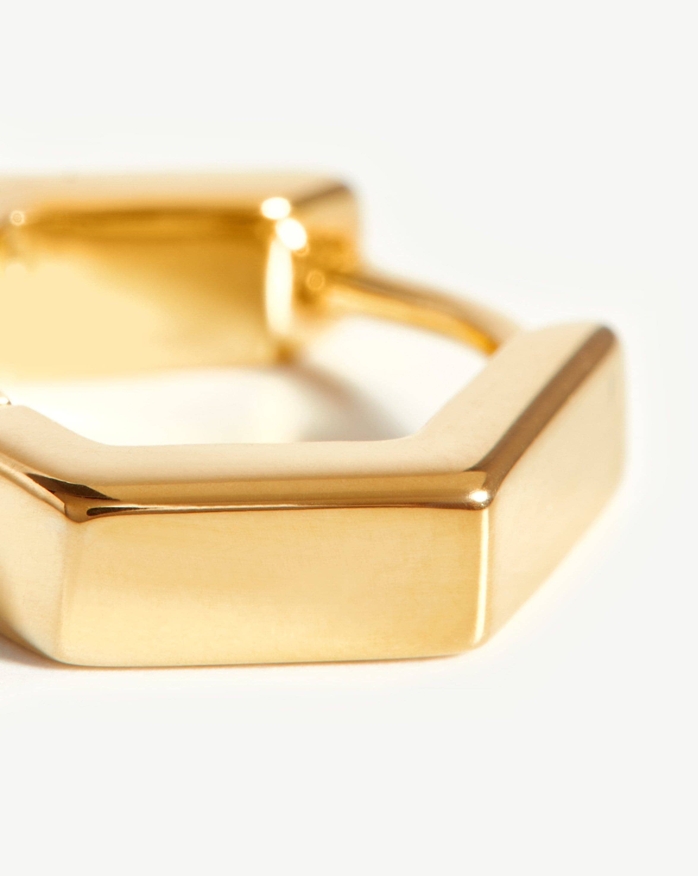 Single Chubby Hex Huggie Earrings Missoma 