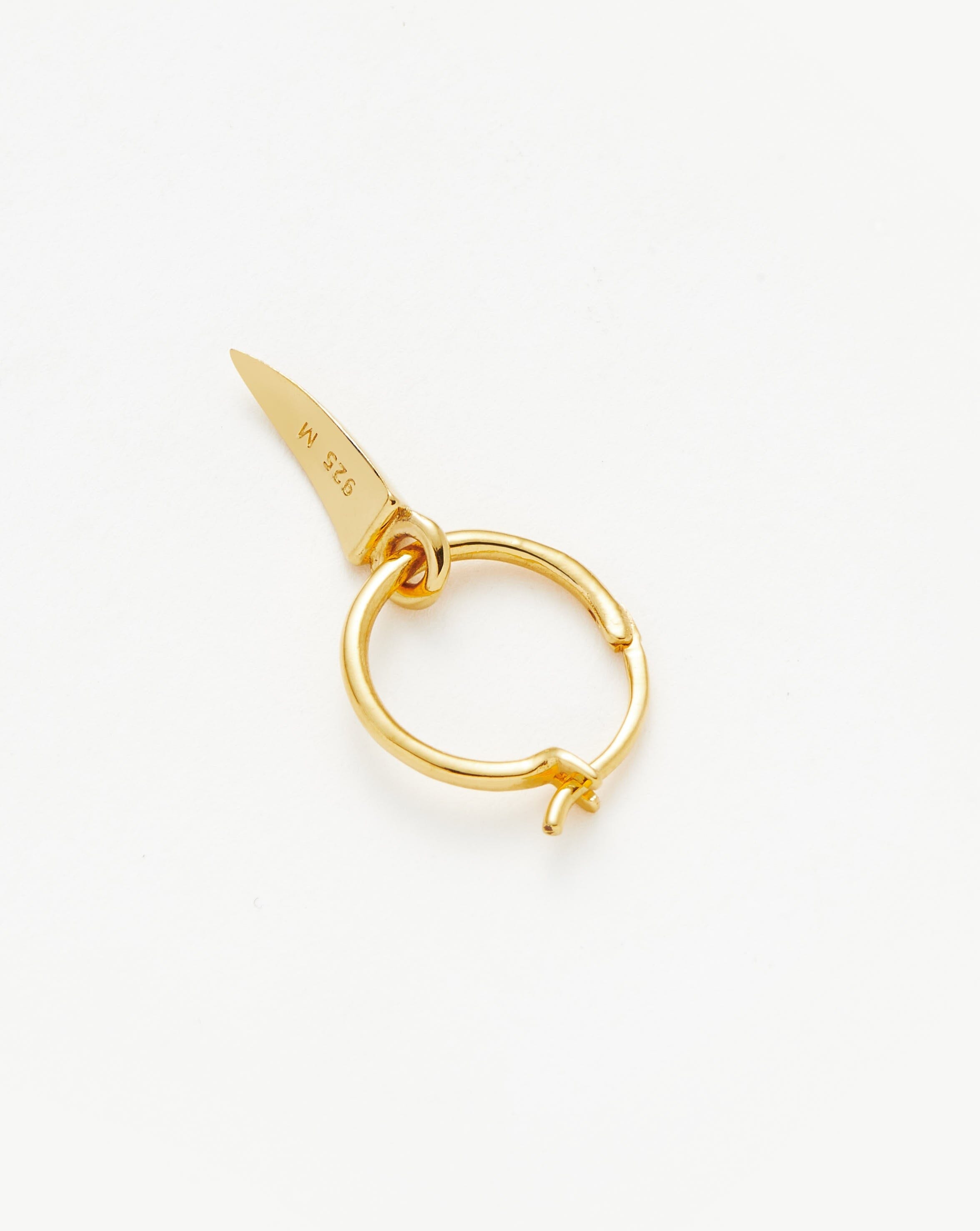Single Mini Claw Charm Hoop | 18ct Gold Plated Vermeil Earrings Missoma 