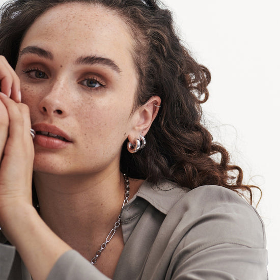 Small Ridge Hoop Earrings Earrings Missoma 