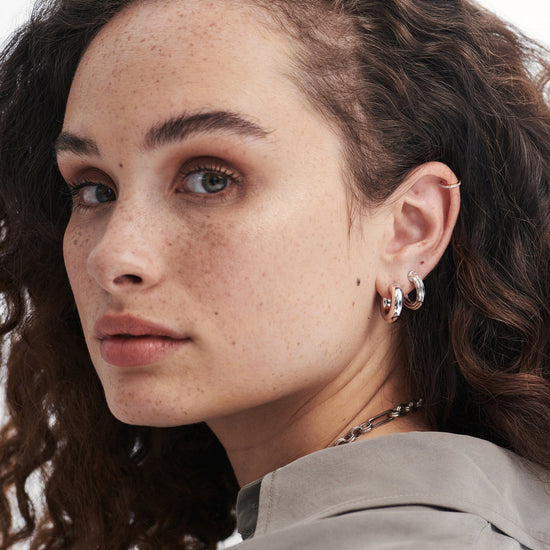 Small Ridge Hoop Earrings Earrings Missoma 