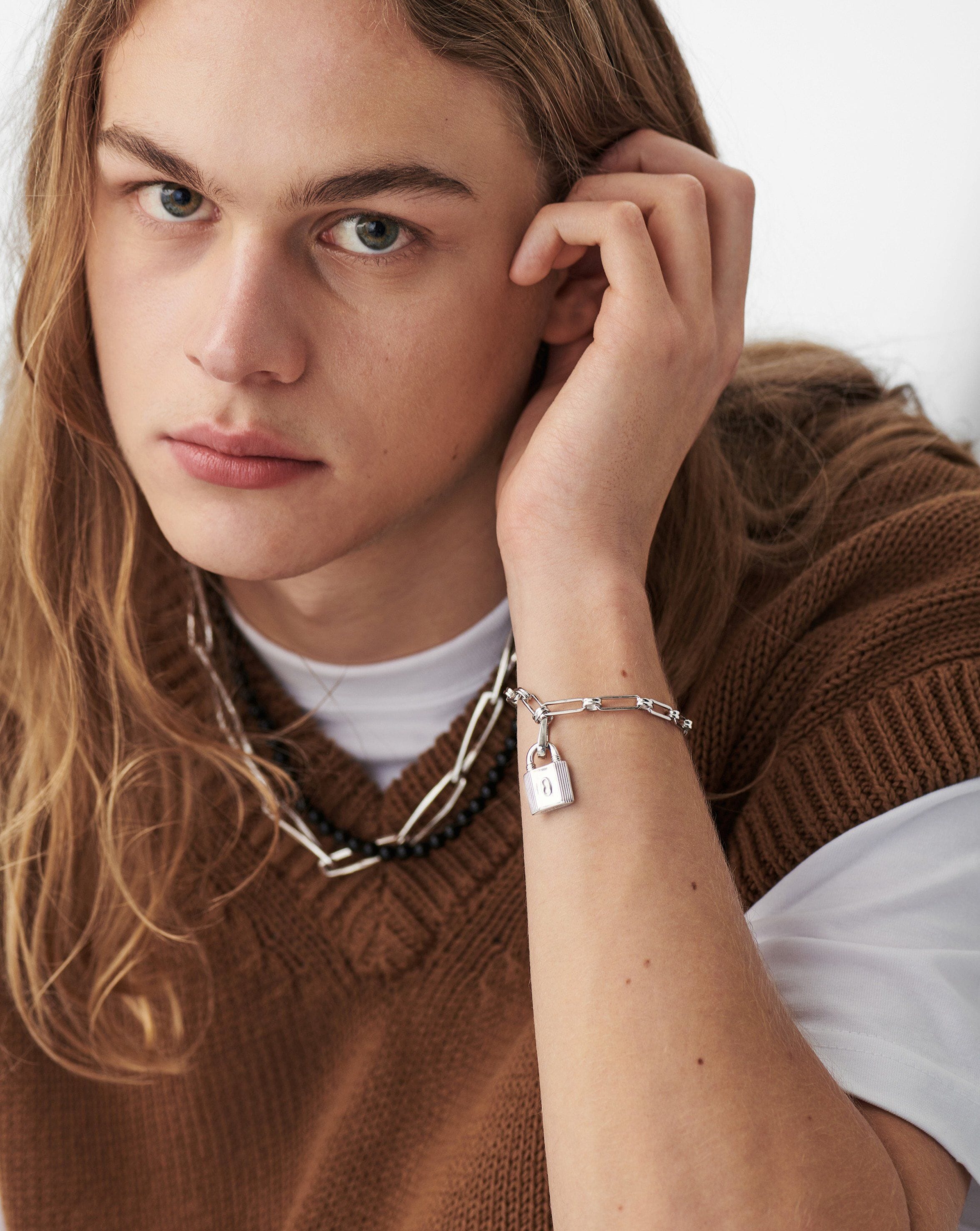 Small Ridge Padlock Aegis Chain Bracelet Bracelets Missoma 