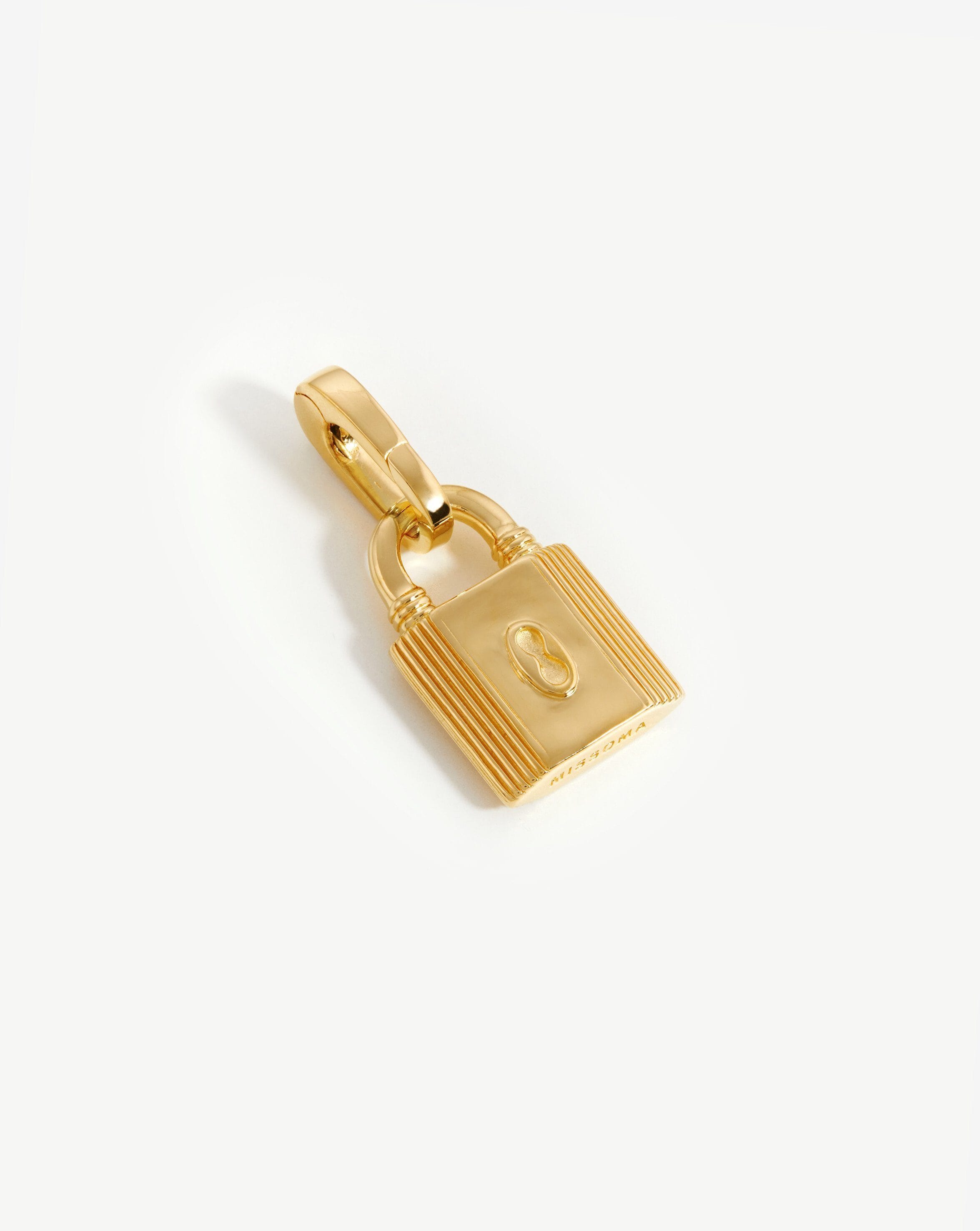 Small Ridge Padlock Clip-On Pendant Charms & Pendants Missoma 