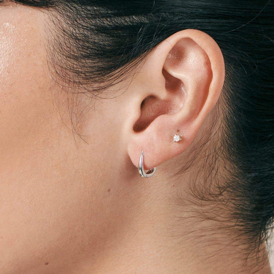 Small Solitaire Diamond Stud Earrings Earrings Missoma 