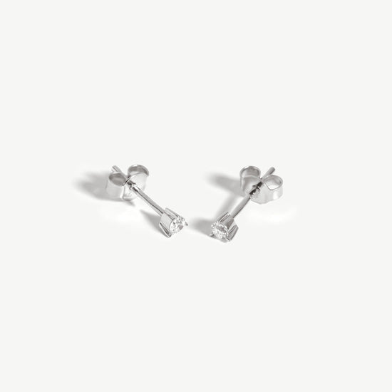Small Solitaire Diamond Stud Earrings Earrings Missoma 