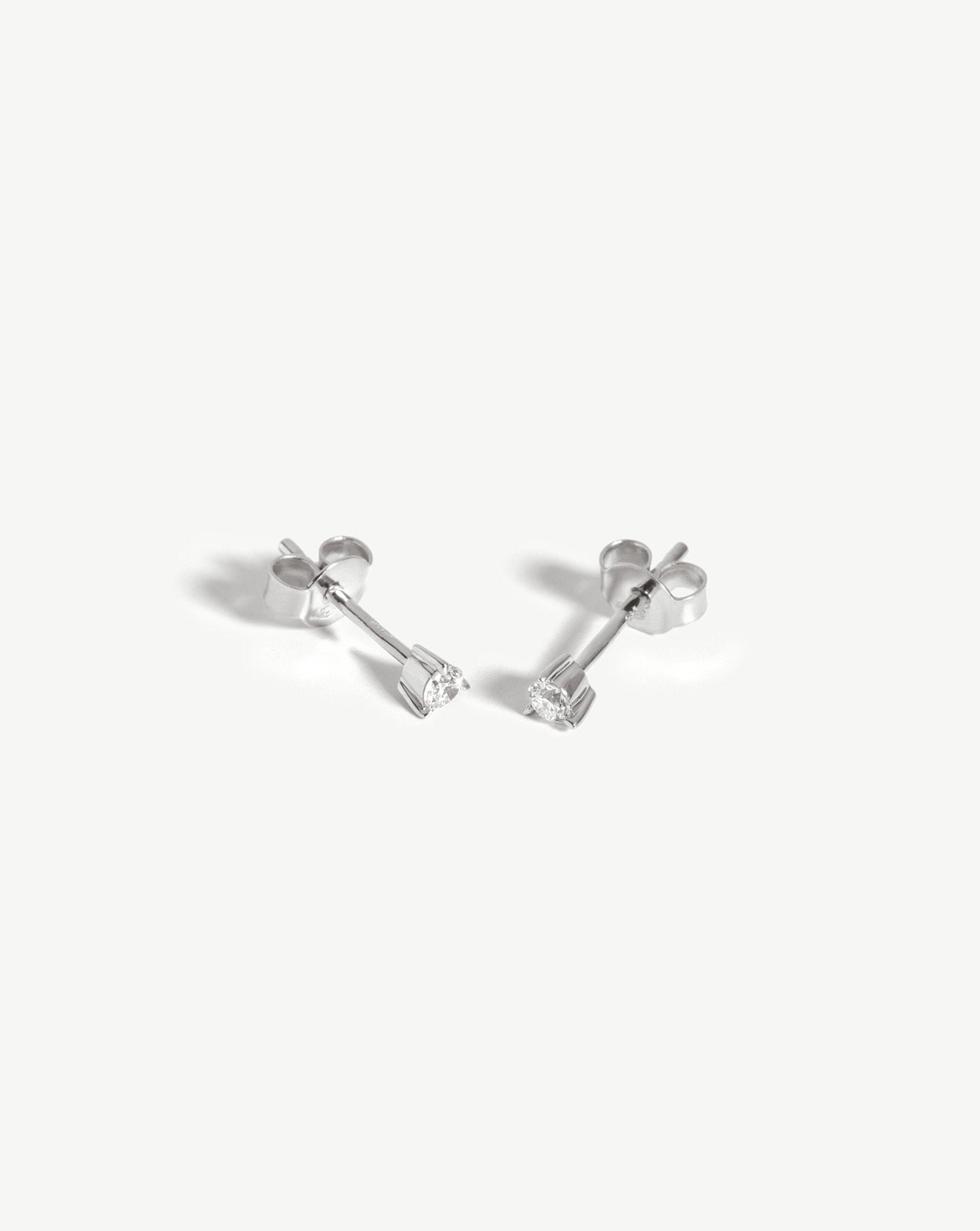Small Solitaire Diamond Stud Earrings Earrings Missoma 