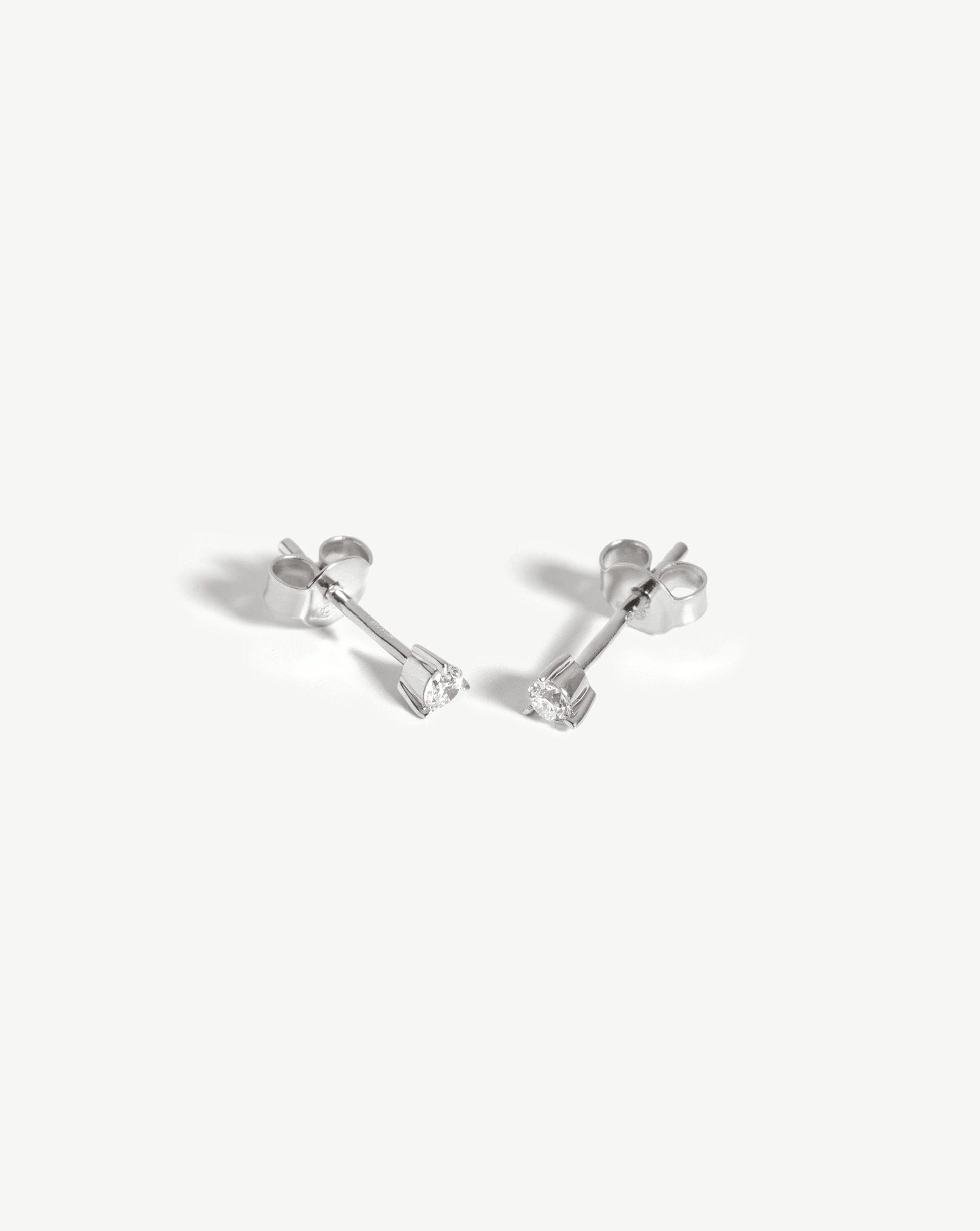 Small Solitaire Diamond Stud Earrings Earrings Missoma 