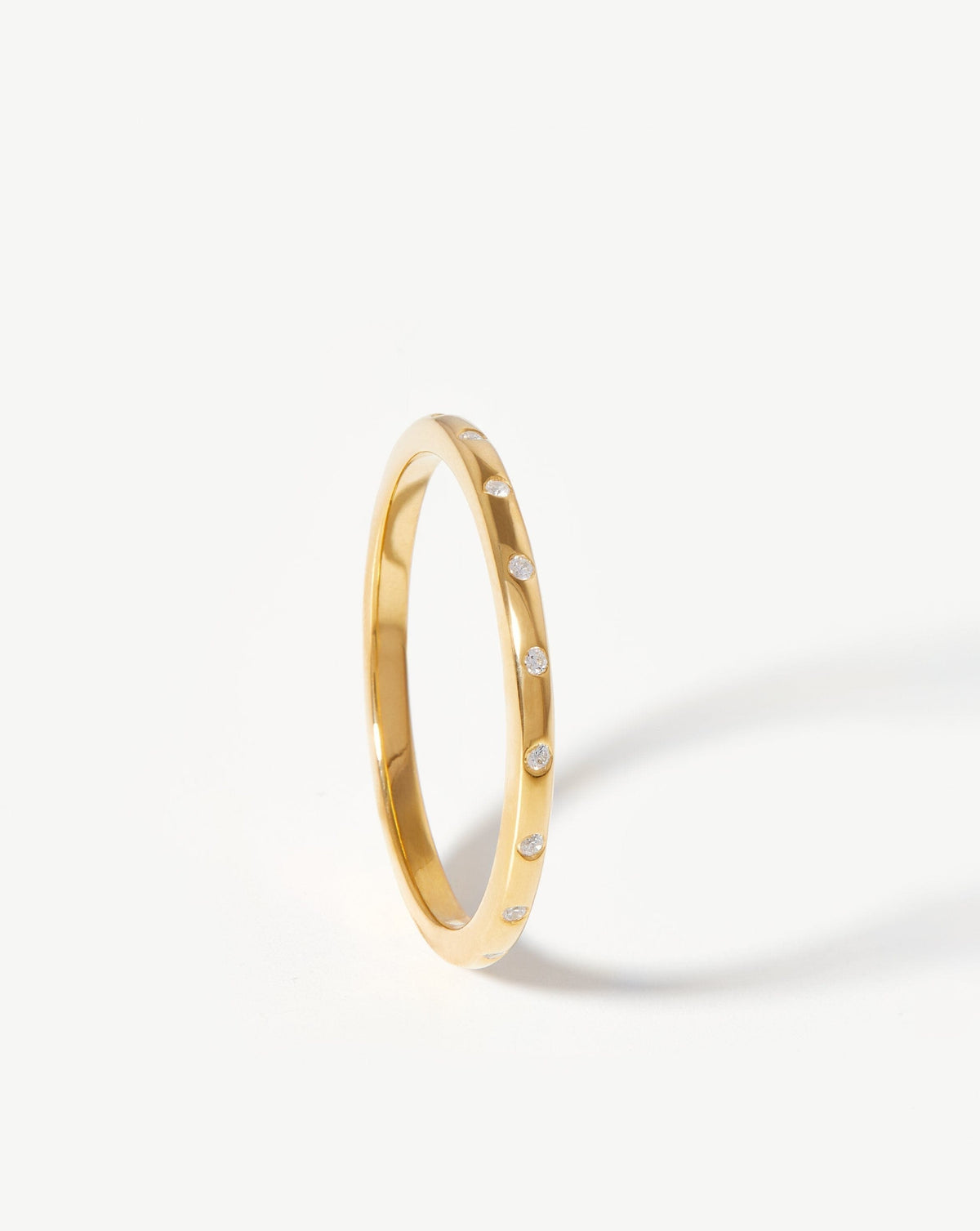 Solar Studded Ring 18ct Vermeil Cubic Zirconia
