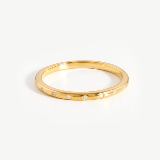 Solar Studded Ring | 18ct Gold Plated Vermeil/Cubic Zirconia Rings Missoma 