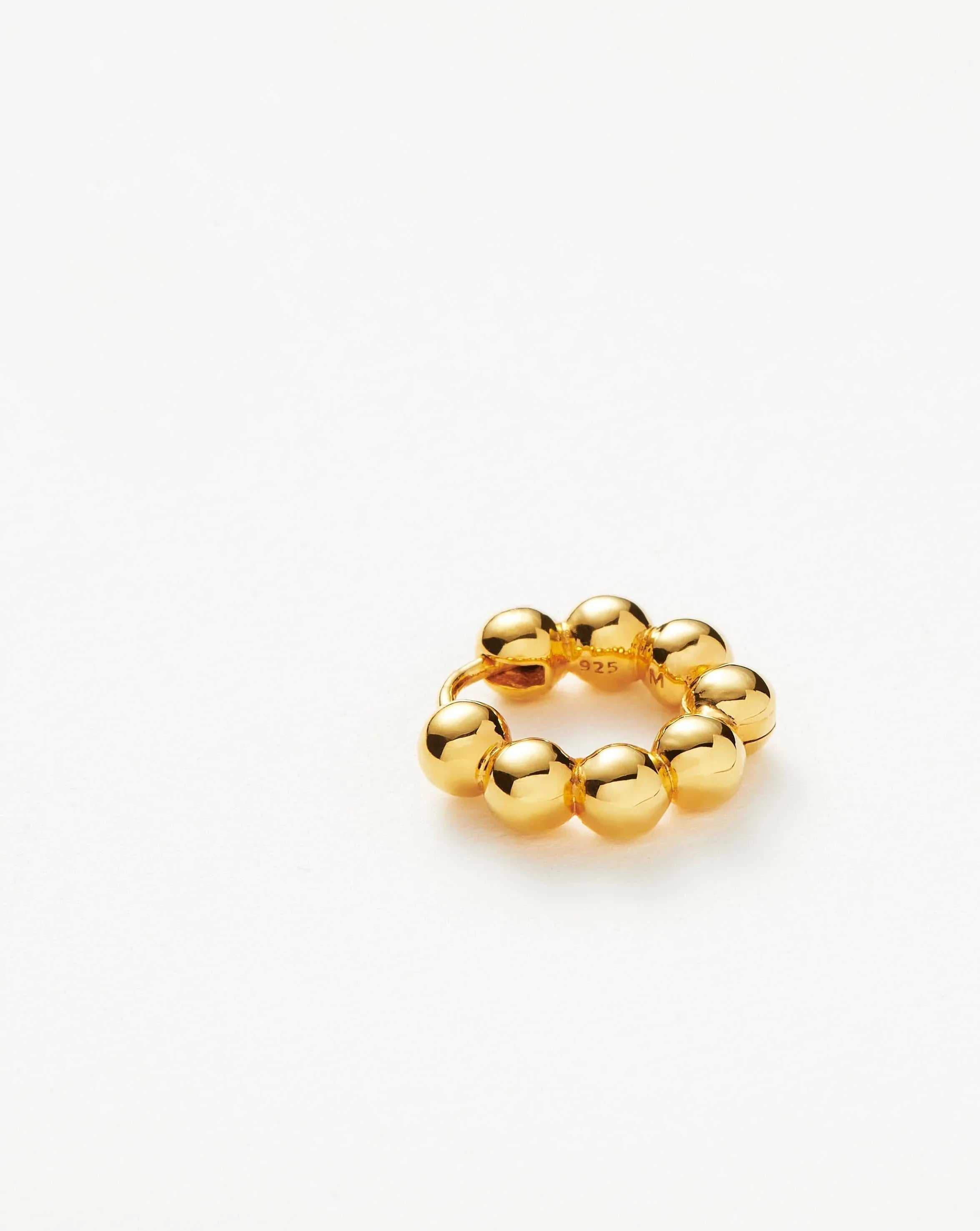 Sphere Beaded Huggies | 18ct Gold Plated Vermeil Earrings Missoma 