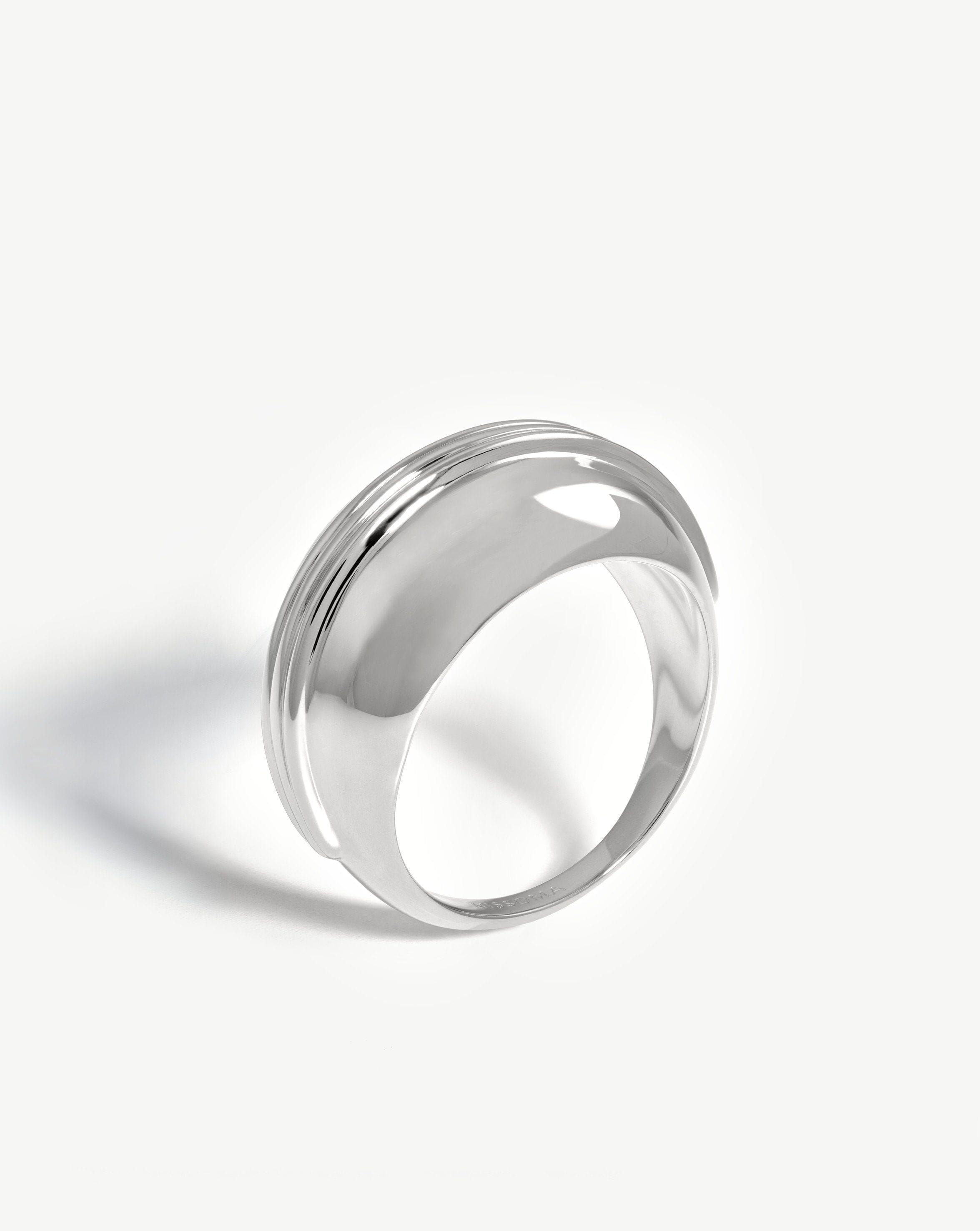Sphere Domed Ridge Ring | Silver Plated Rings Missoma 