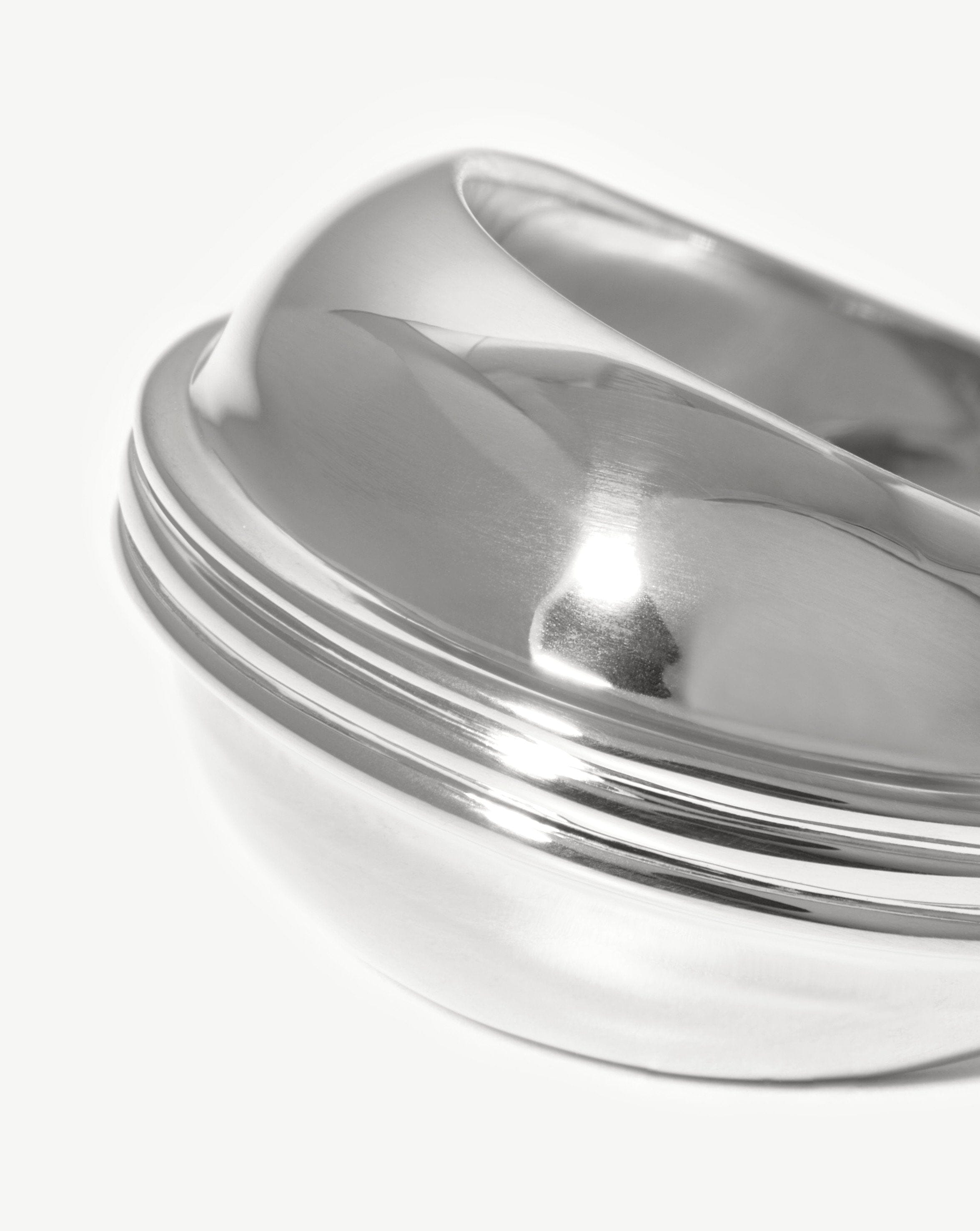 Sphere Domed Ridge Ring | Silver Plated Rings Missoma 