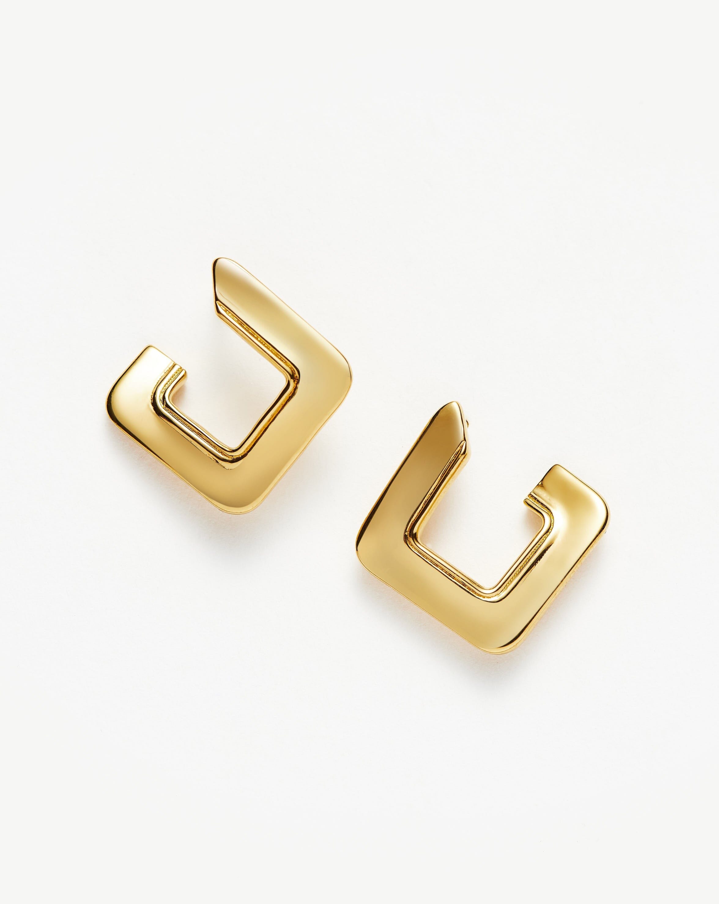 Squared Open Stud Earrings Earrings Missoma 