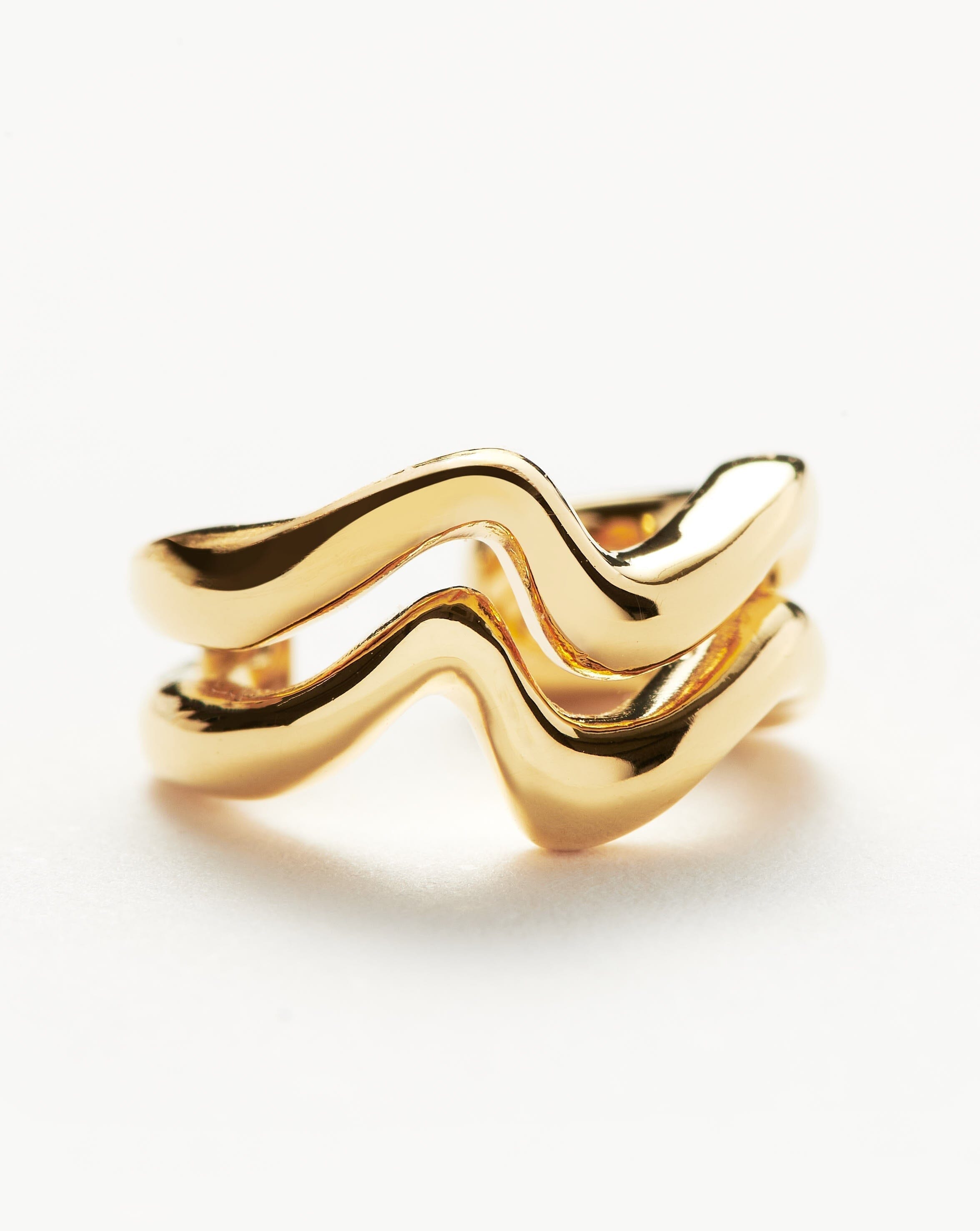 Squiggle Curve Ear Cuff Earrings Missoma 