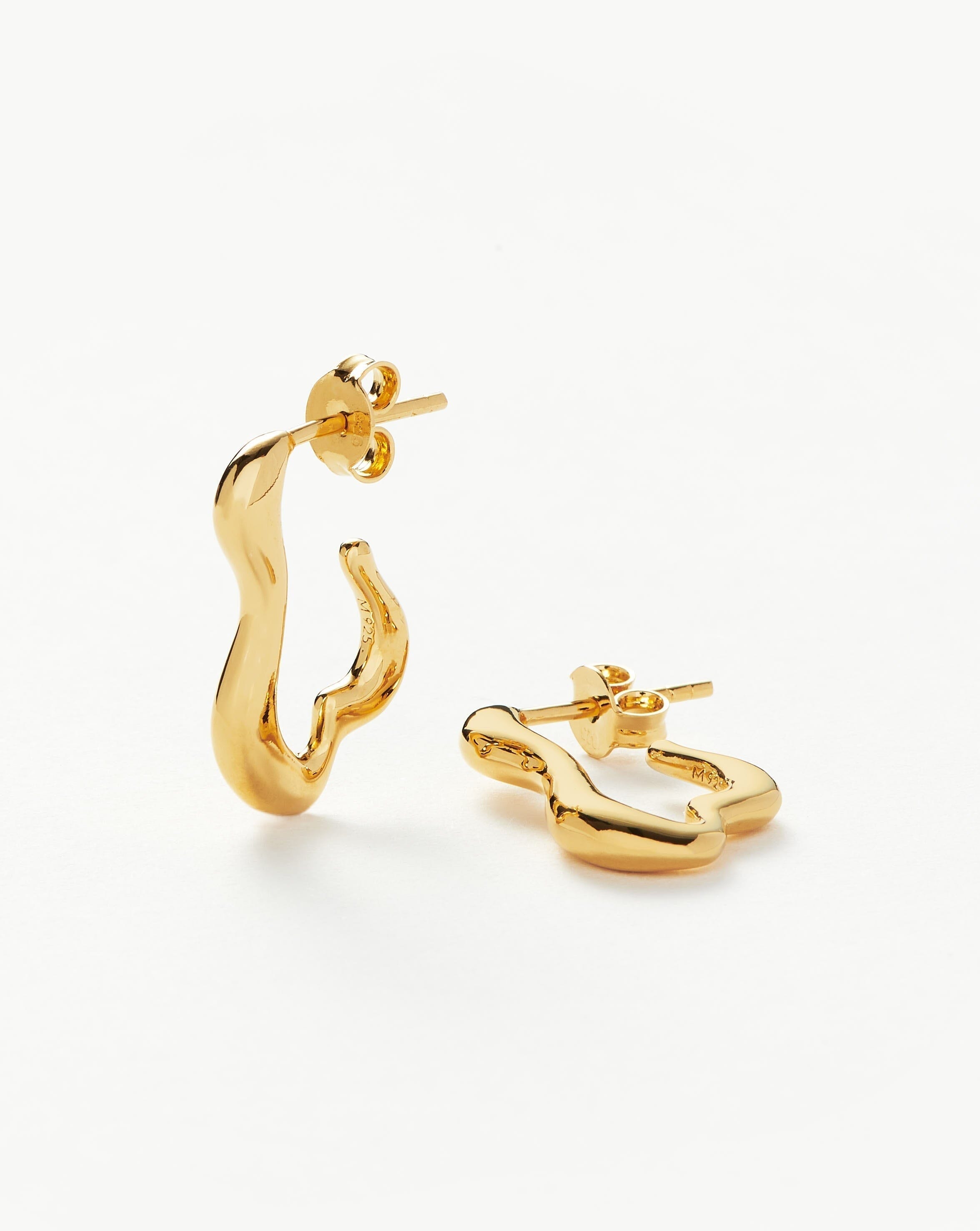 Squiggle Curve Medium Hoop Earrings Earrings Missoma 