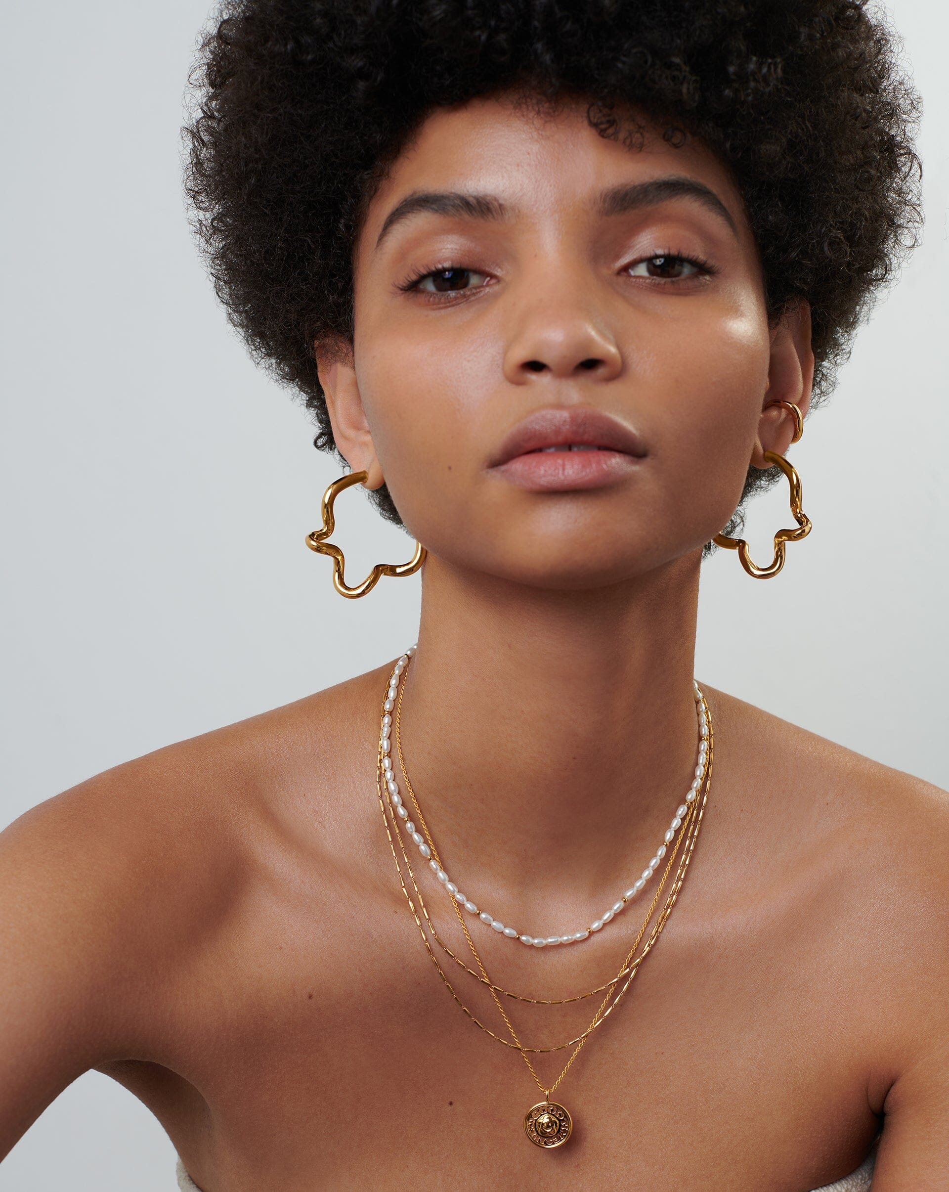 Squiggle Large Hoop Earrings Earrings Missoma 