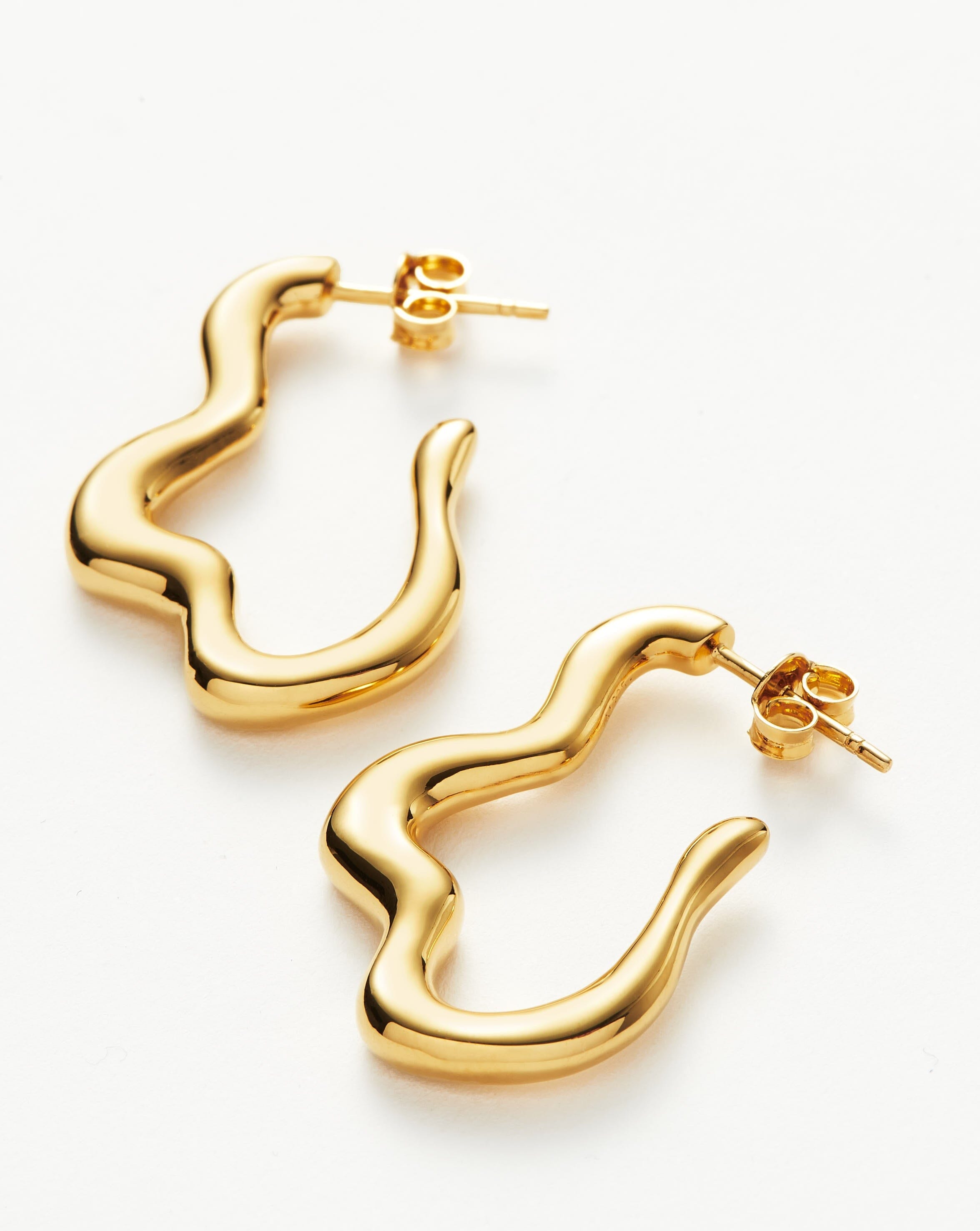 Squiggle Wavy Large Hoop Earrings Missoma